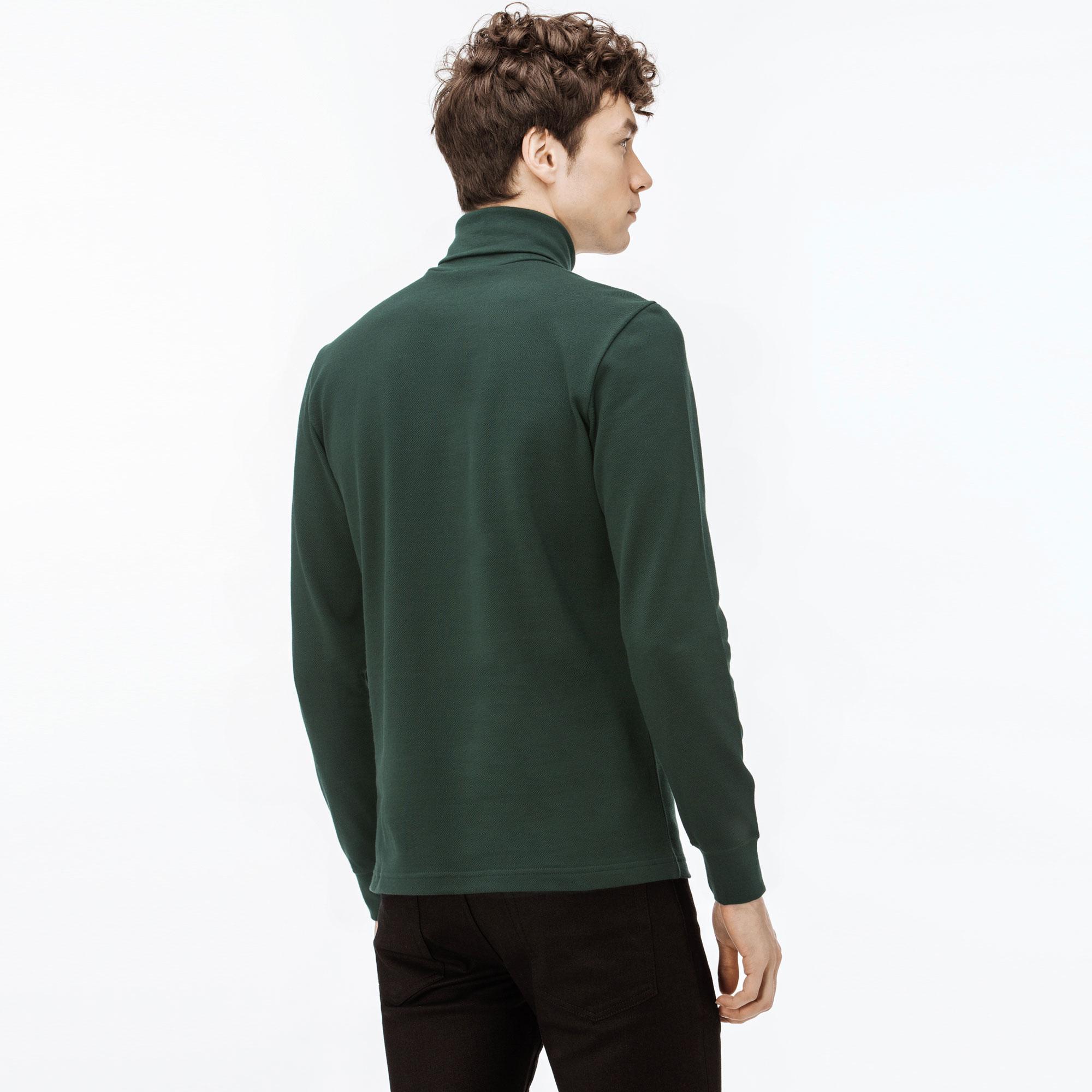 Lacoste Erkek Yeşil Uzun Kollu Boğazlı T-Shirt. 3