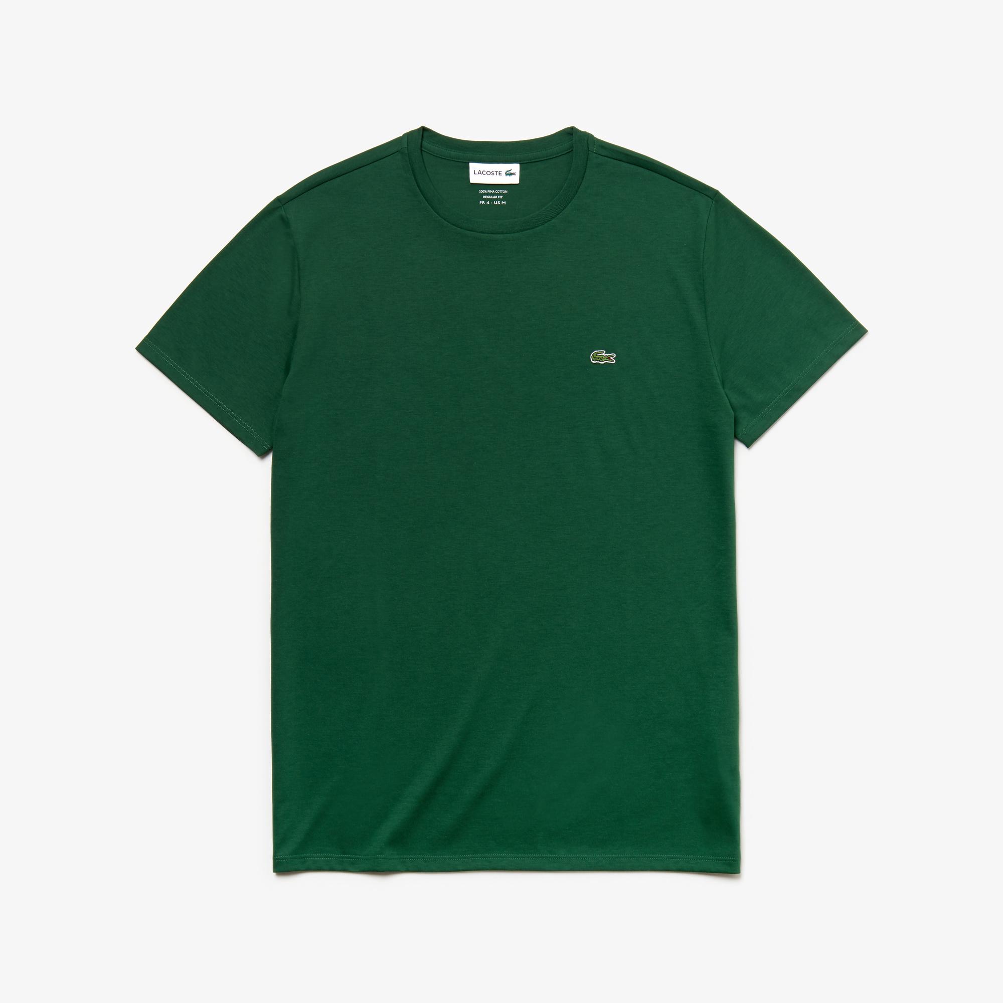 Lacoste Erkek Slim Fit Bisiklet Yaka Yeşil T-Shirt. 5