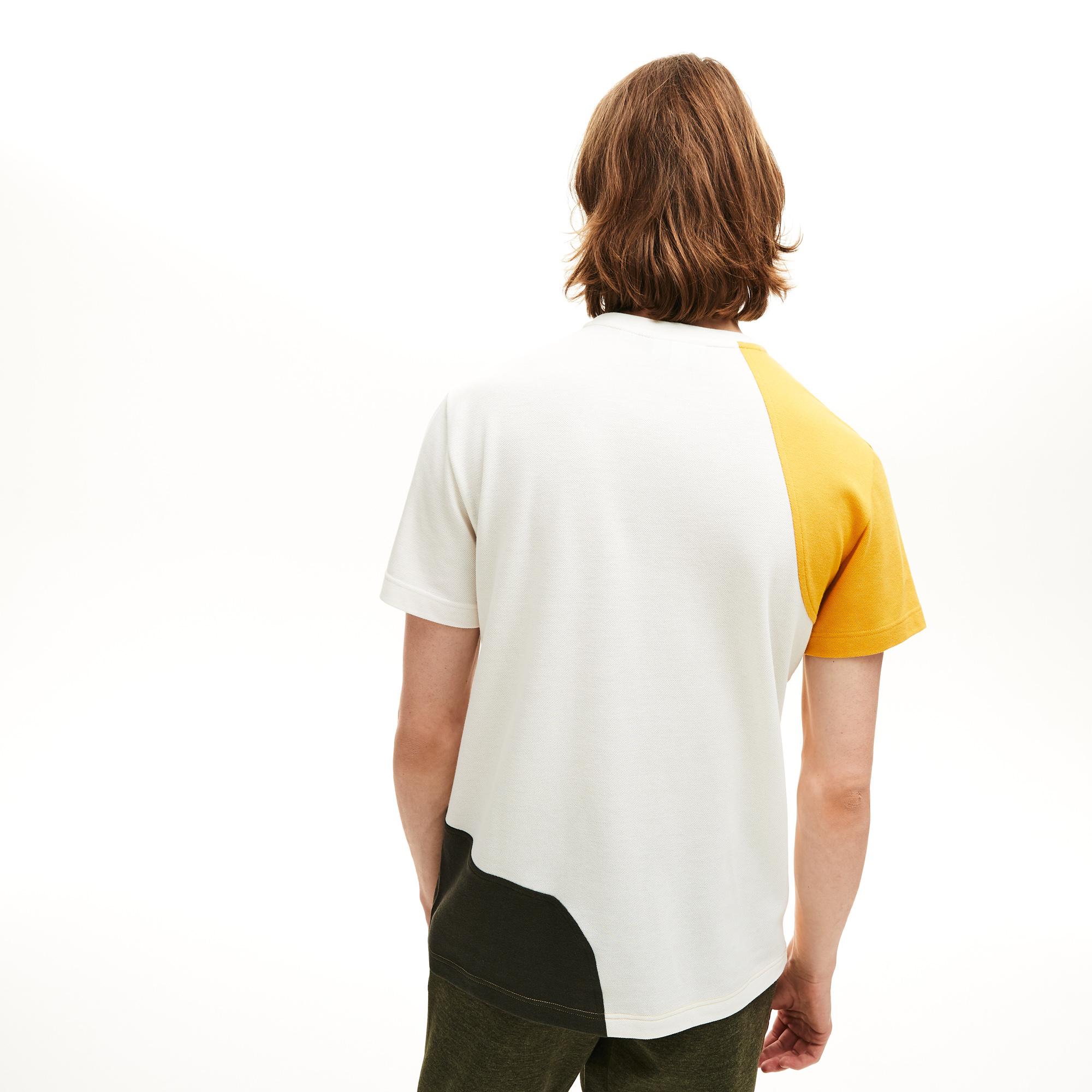 Lacoste Lacoste Erkek Regular Fit Blok Desenli Sarı T-Shirt. 3