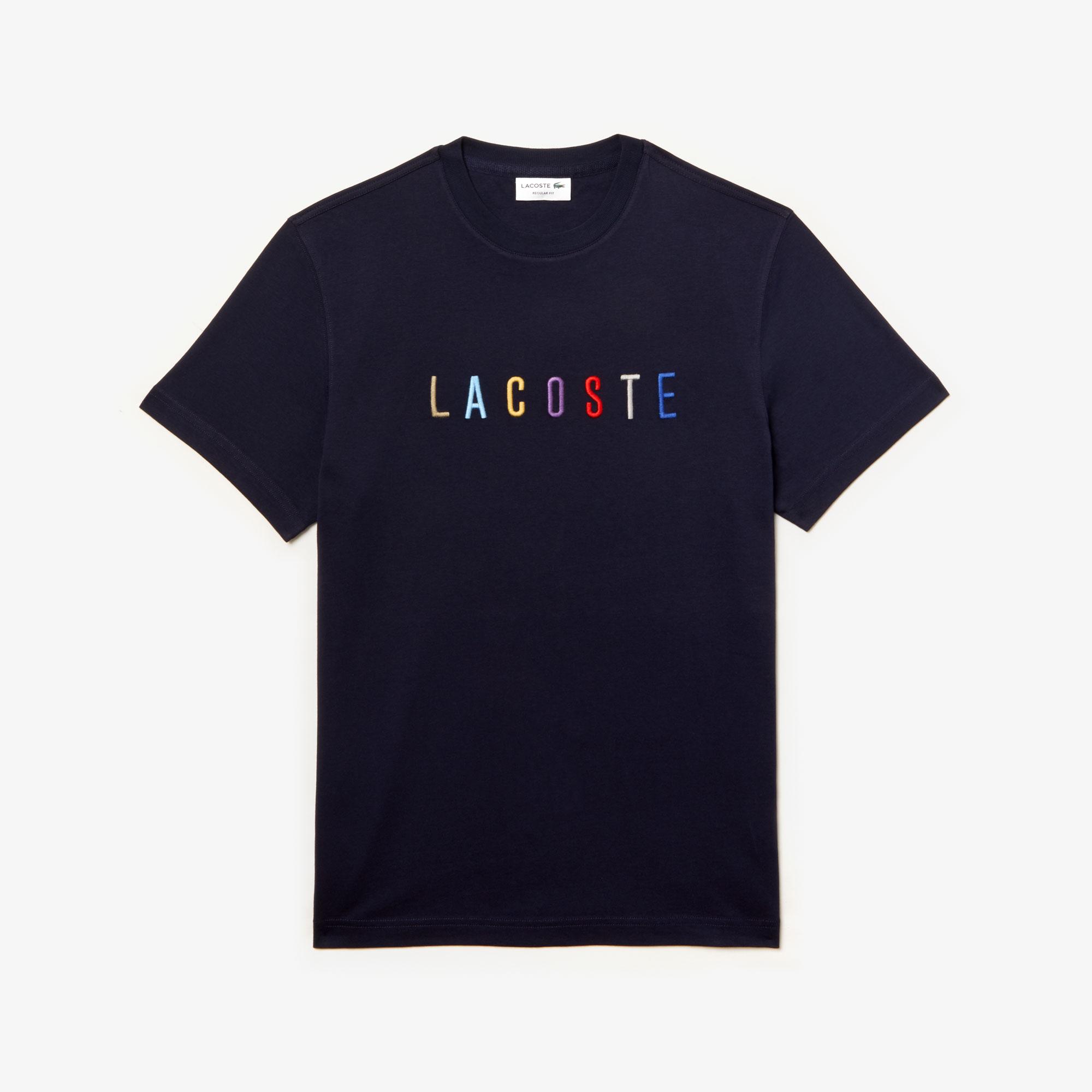 Lacoste Lacoste Erkek Regular Fit Baskılı Lacivert T-Shirt. 4