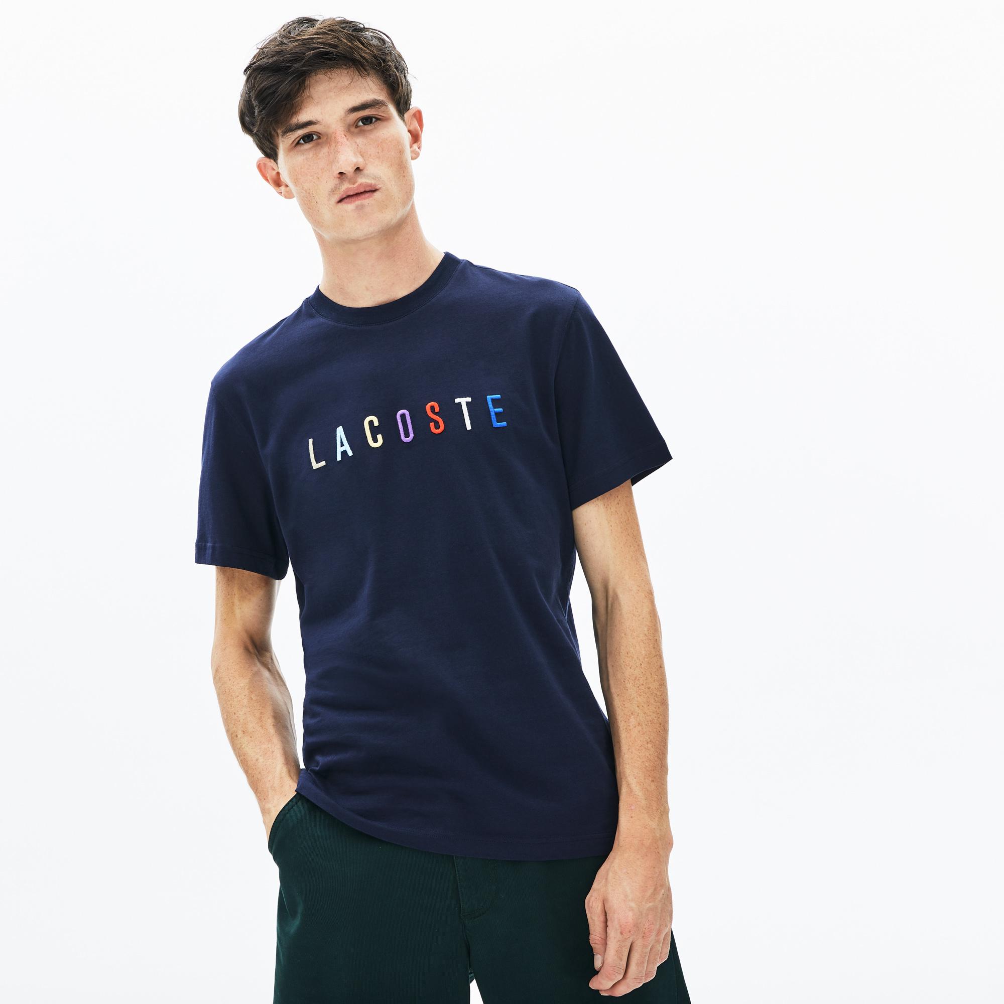 Lacoste Lacoste Erkek Regular Fit Baskılı Lacivert T-Shirt. 3