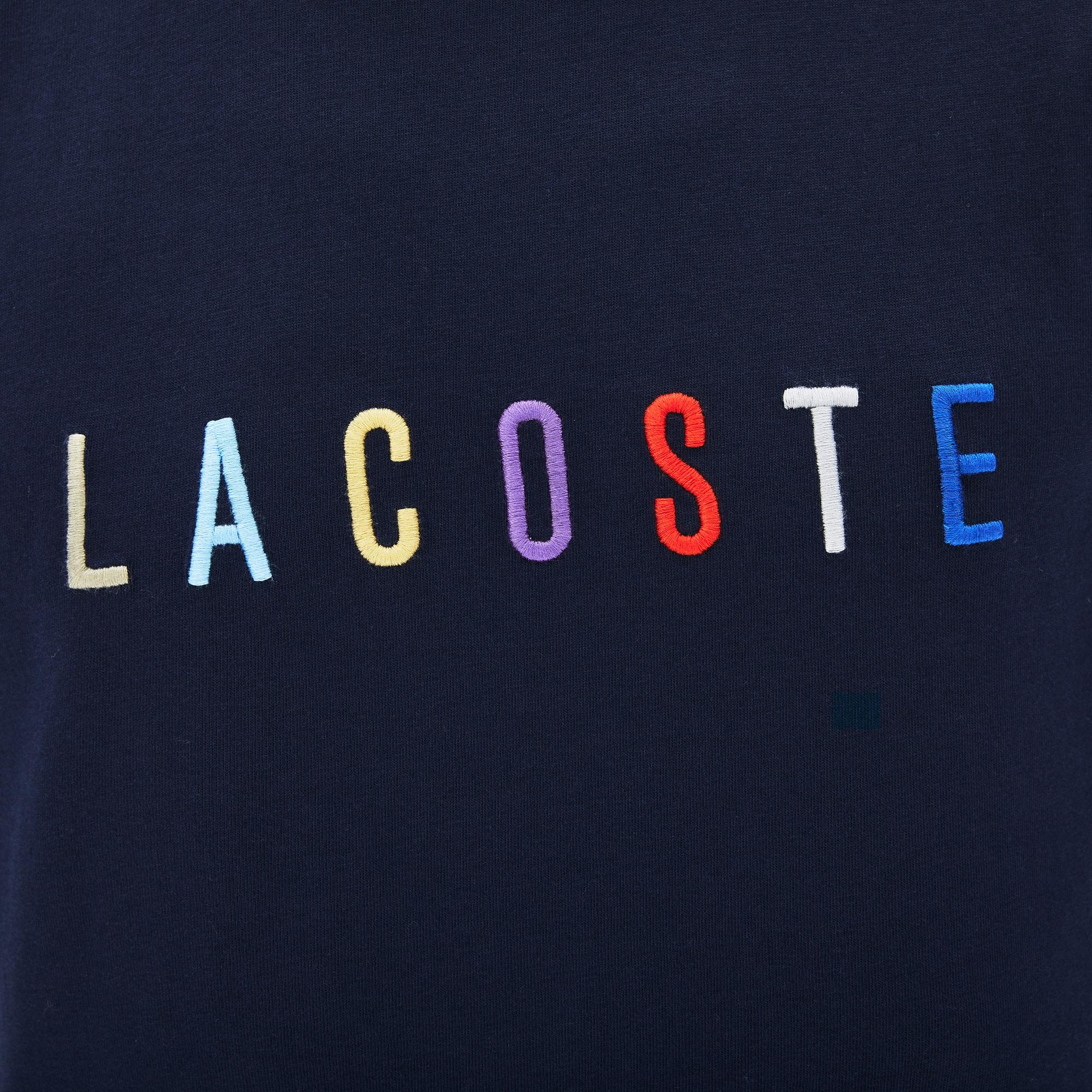 Lacoste Lacoste Erkek Regular Fit Baskılı Lacivert T-Shirt. 5