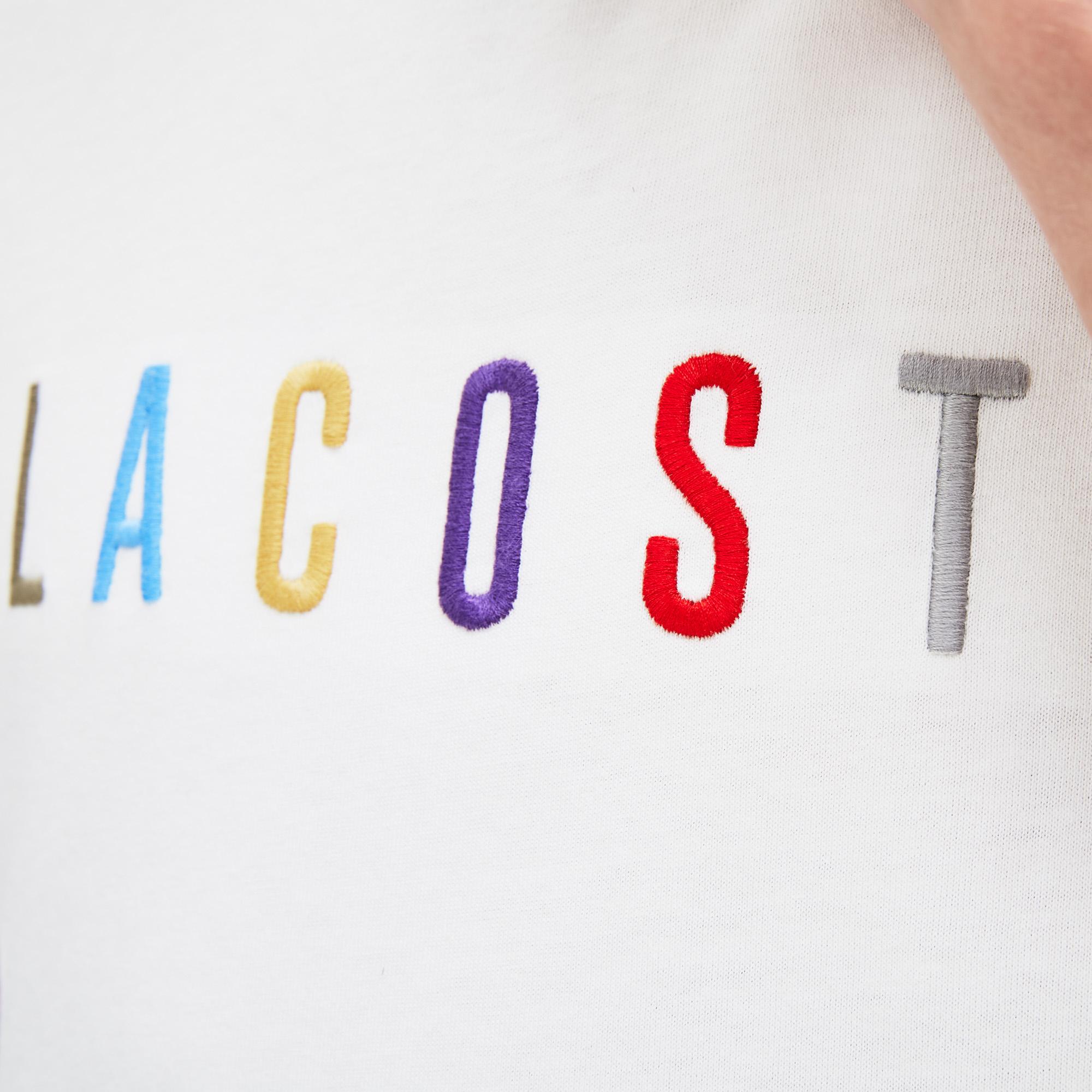 Lacoste Lacoste Erkek Regular Fit Baskılı Beyaz T-Shirt. 6