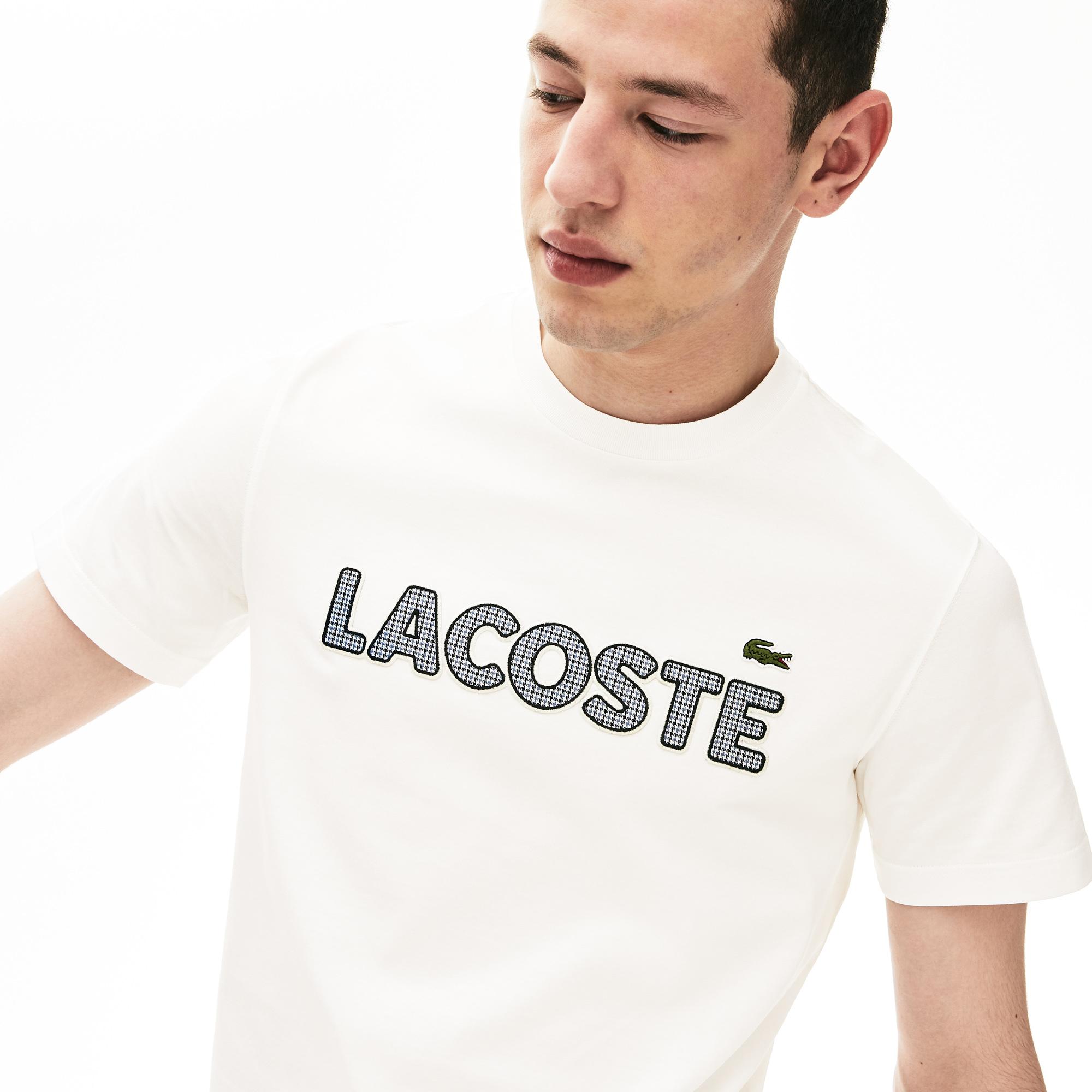 Lacoste Lacoste Erkek Regular Fit Baskılı Beyaz T-Shirt. 1