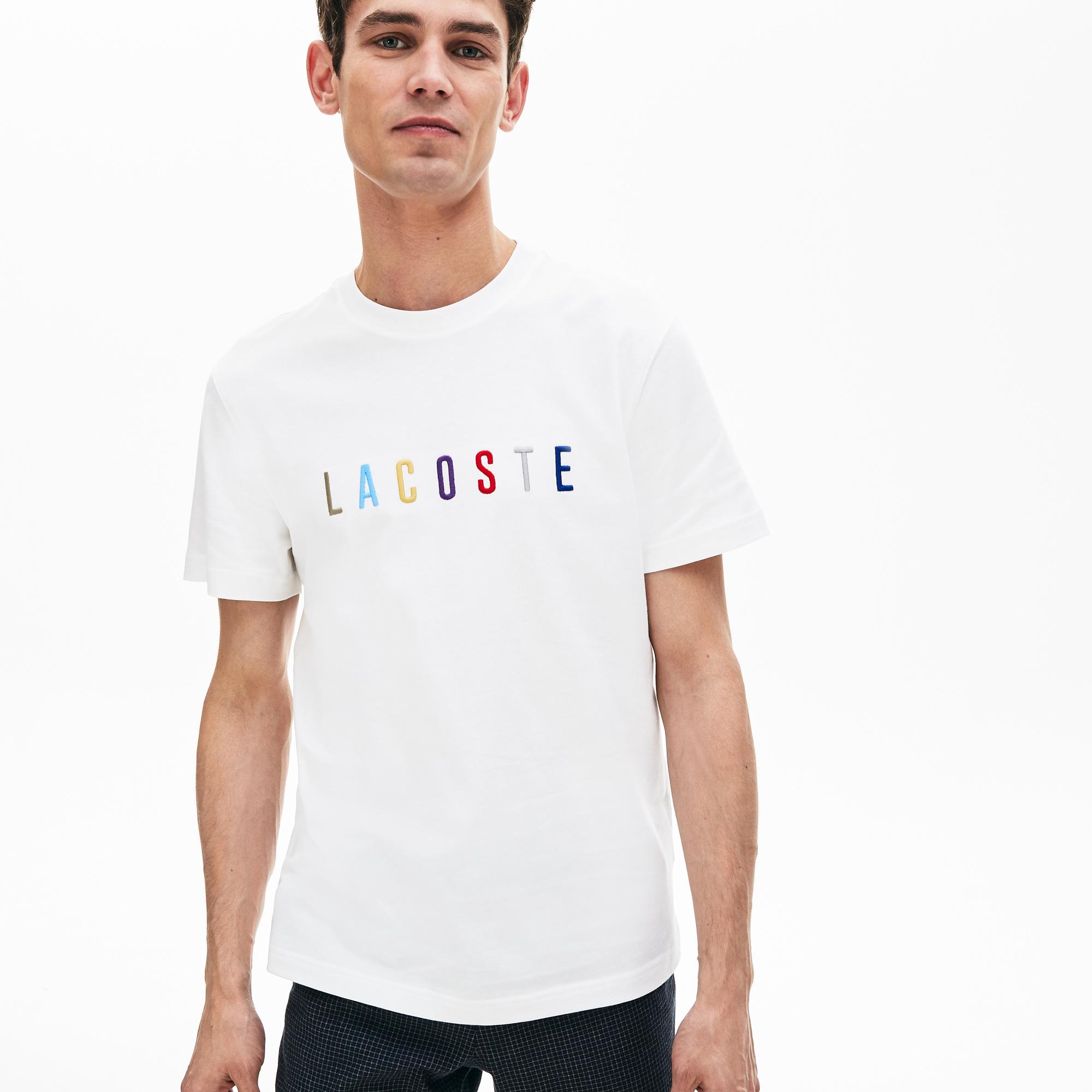 Lacoste Lacoste Erkek Regular Fit Baskılı Beyaz T-Shirt. 3