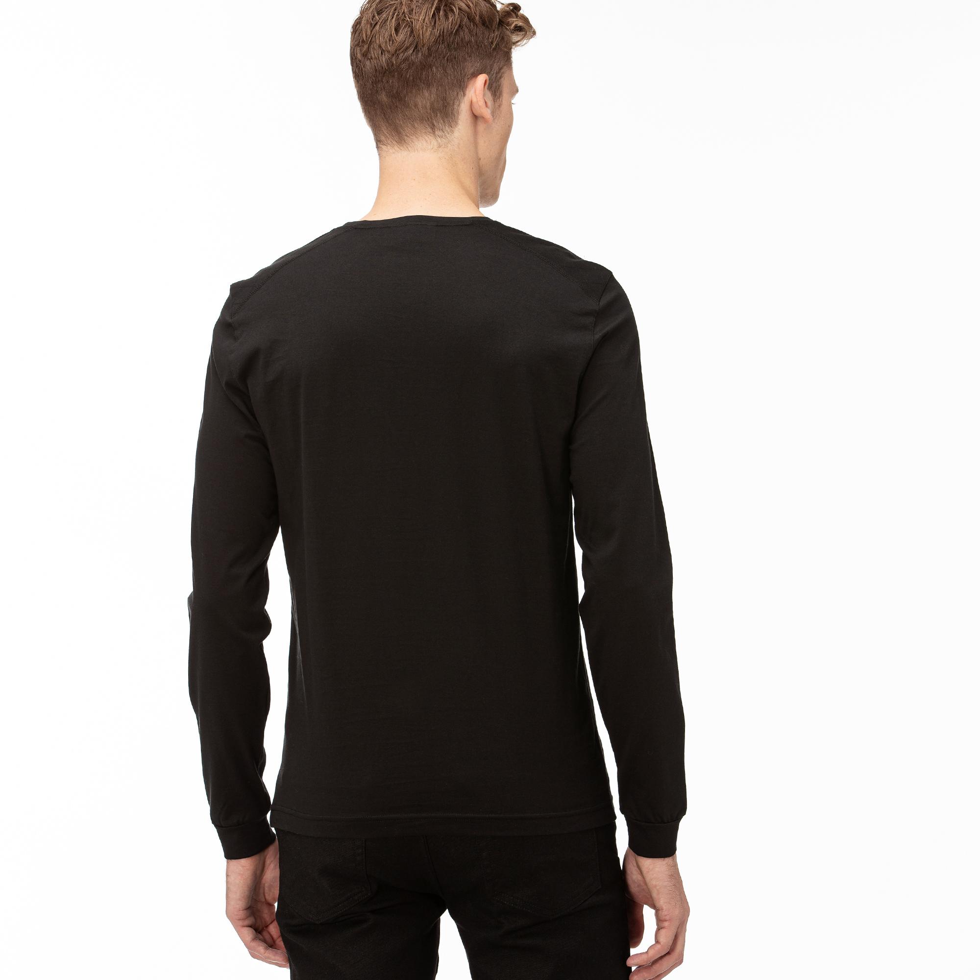 Lacoste Lacoste Erkek Siyah Uzun Kollu T-Shirt. 2