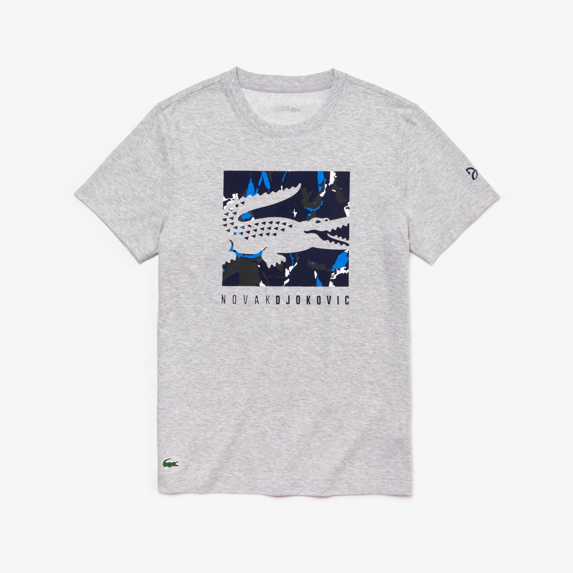 Lacoste Lacoste Novak Djokovic Erkek Gri T-Shirt. 2