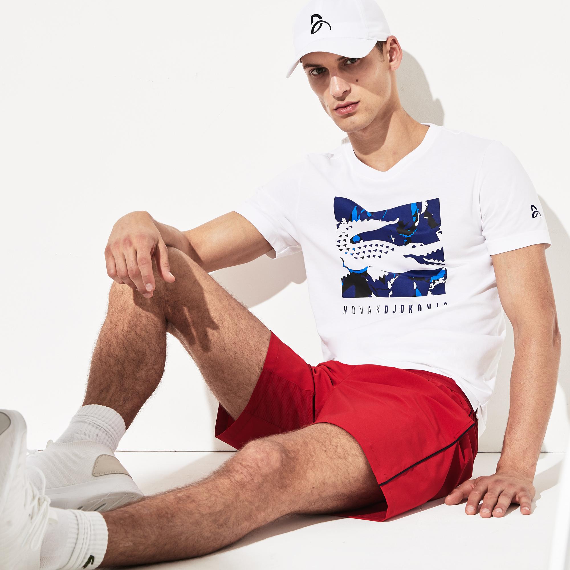Lacoste Lacoste Novak Djokovic Erkek Beyaz T-Shirt. 1