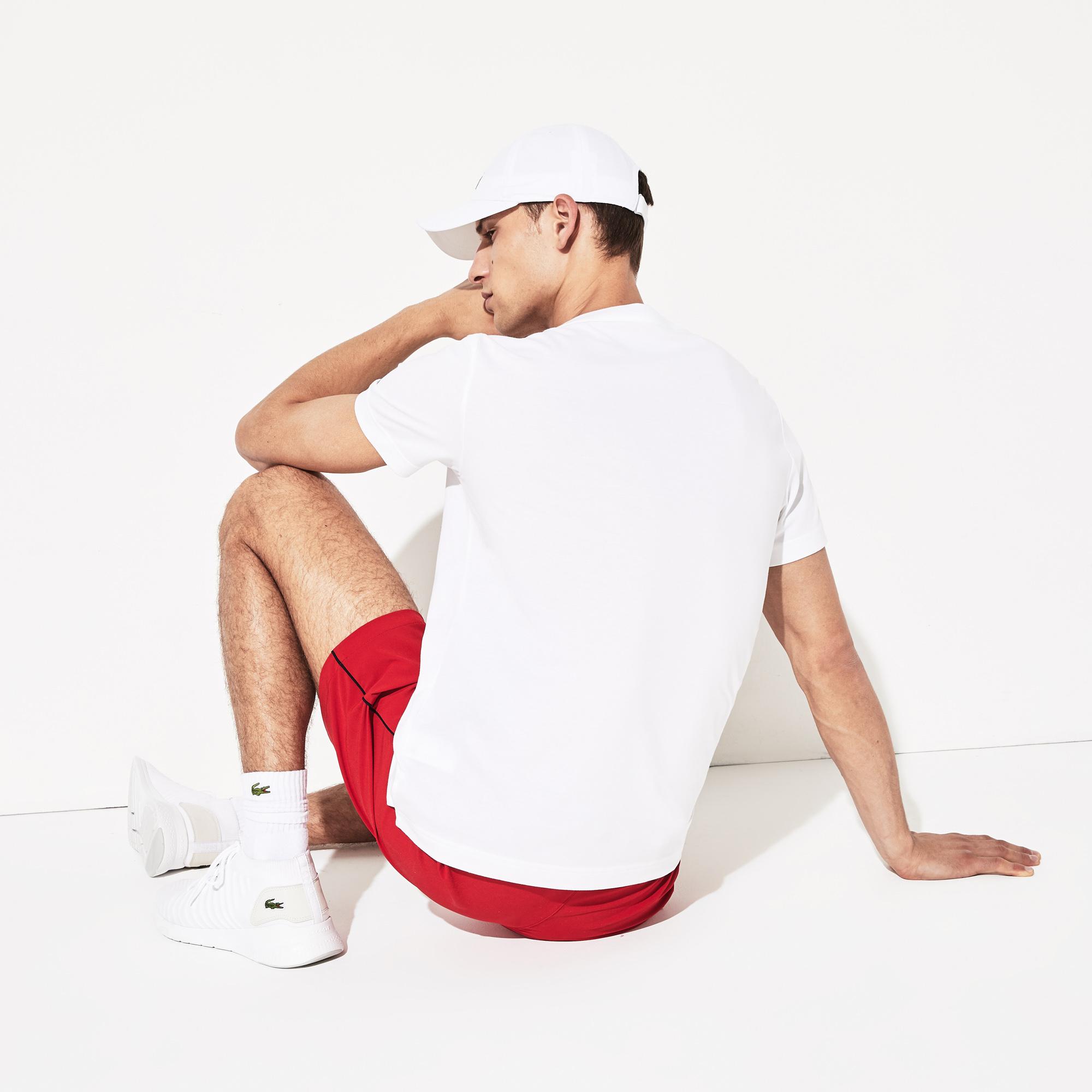 Lacoste Lacoste Novak Djokovic Erkek Beyaz T-Shirt. 3