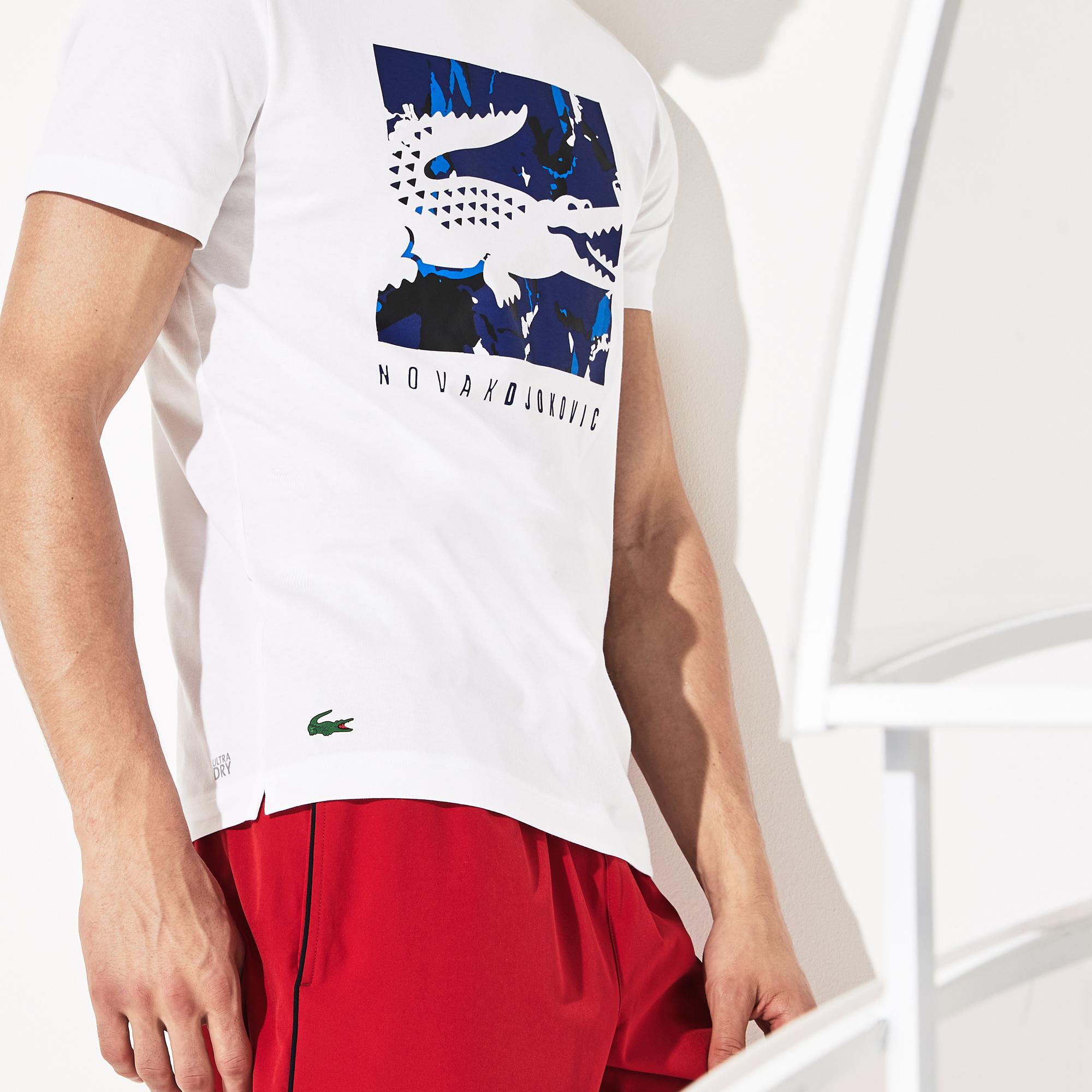 Lacoste Lacoste Novak Djokovic Erkek Beyaz T-Shirt. 5