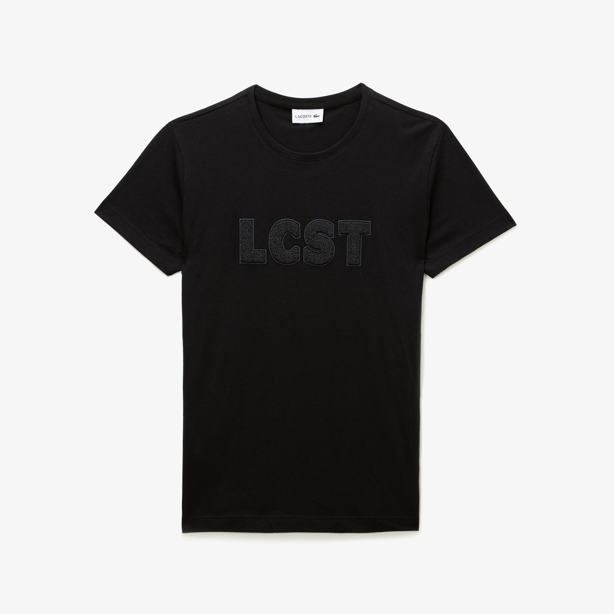 Lacoste Lacoste Erkek Baskılı Siyah T-Shirt. 3