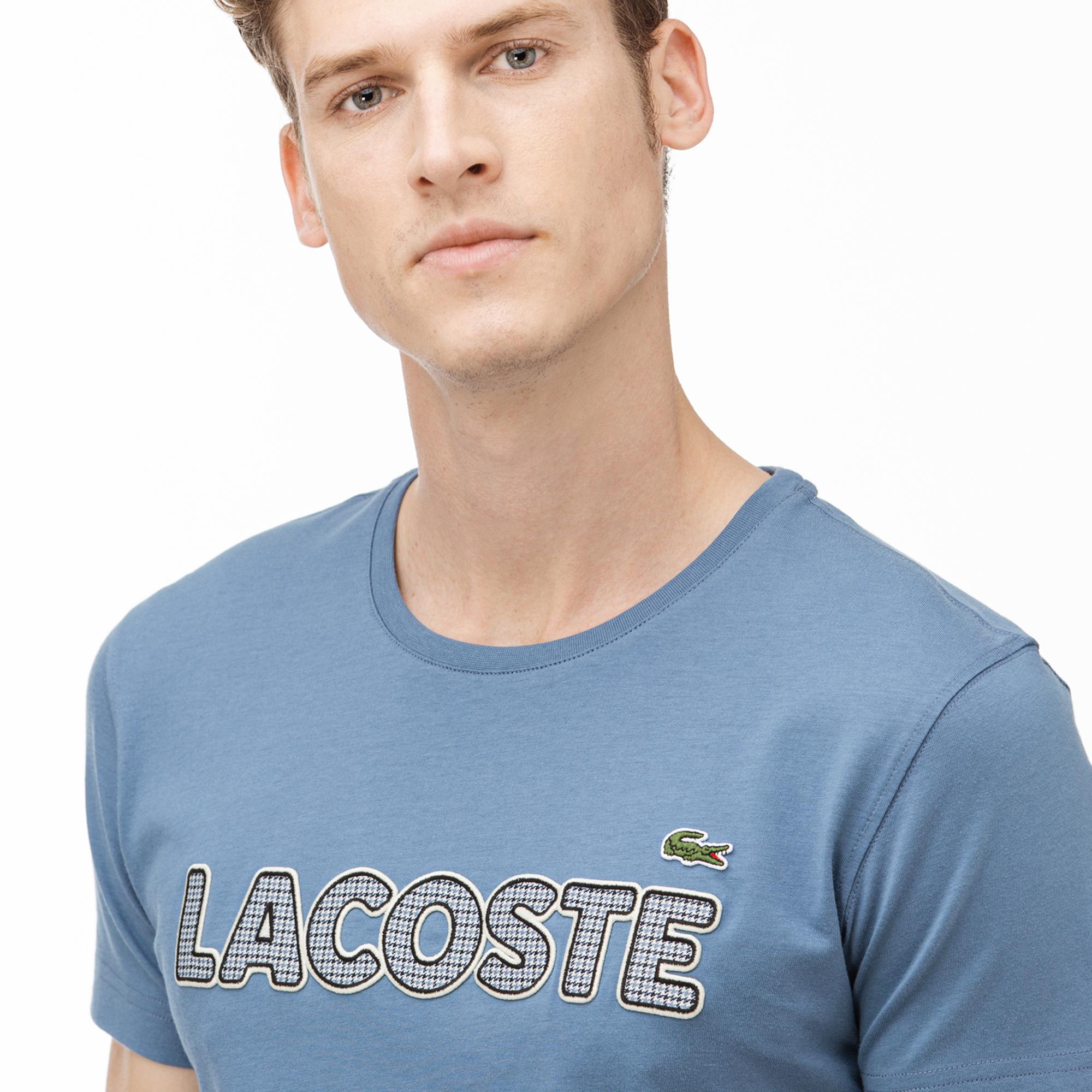 Lacoste Lacoste Erkek Regular Fit Mavi Baskılı T-Shirt. 3