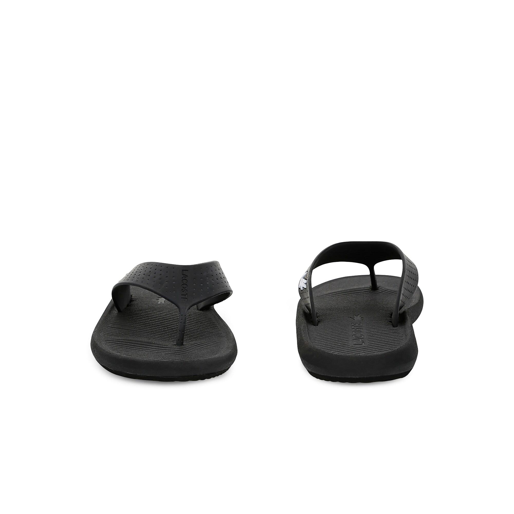 Lacoste Croco Sandal 219 1 Cma Erkek Siyah - Beyaz Terlik. 6