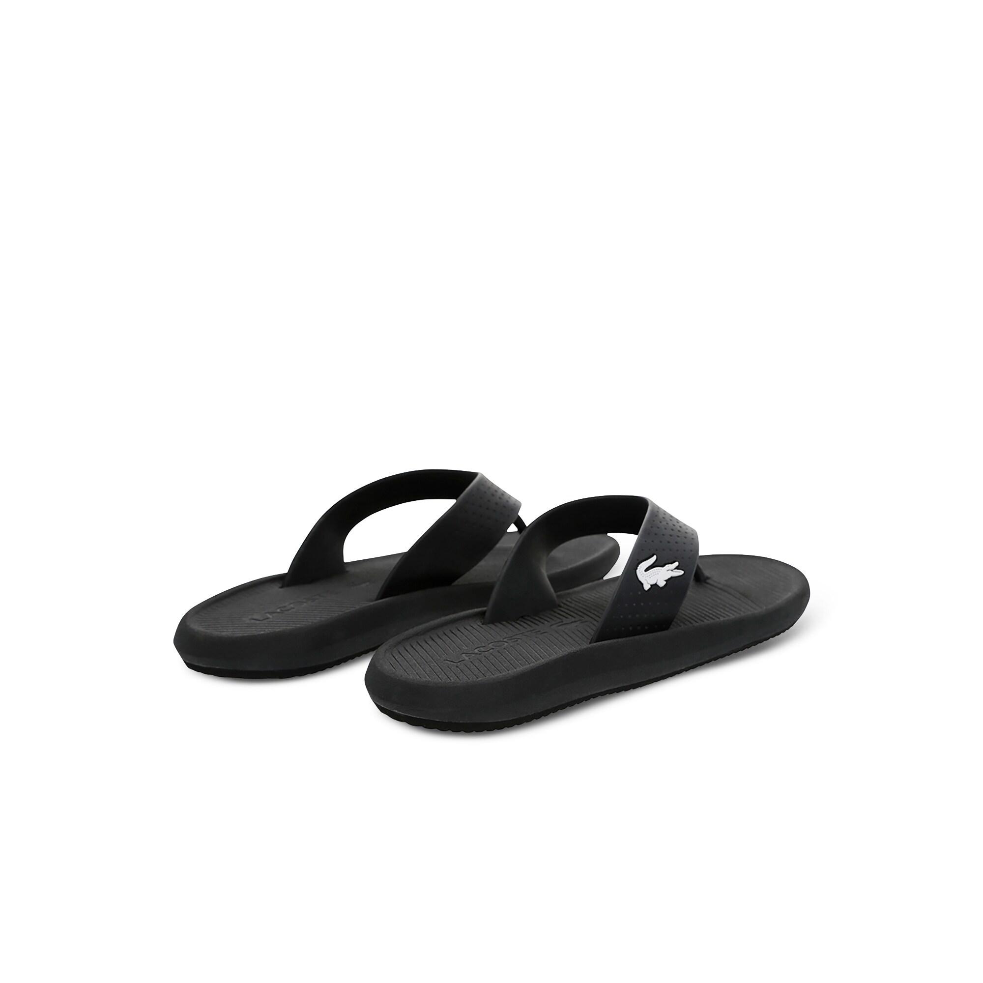 Lacoste Croco Sandal 219 1 Cma Erkek Siyah - Beyaz Terlik. 4