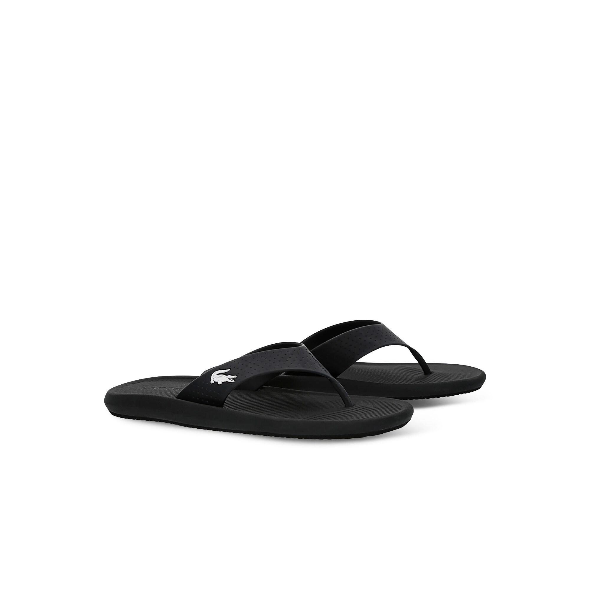 Lacoste Croco Sandal 219 1 Cma Erkek Siyah - Beyaz Terlik. 3