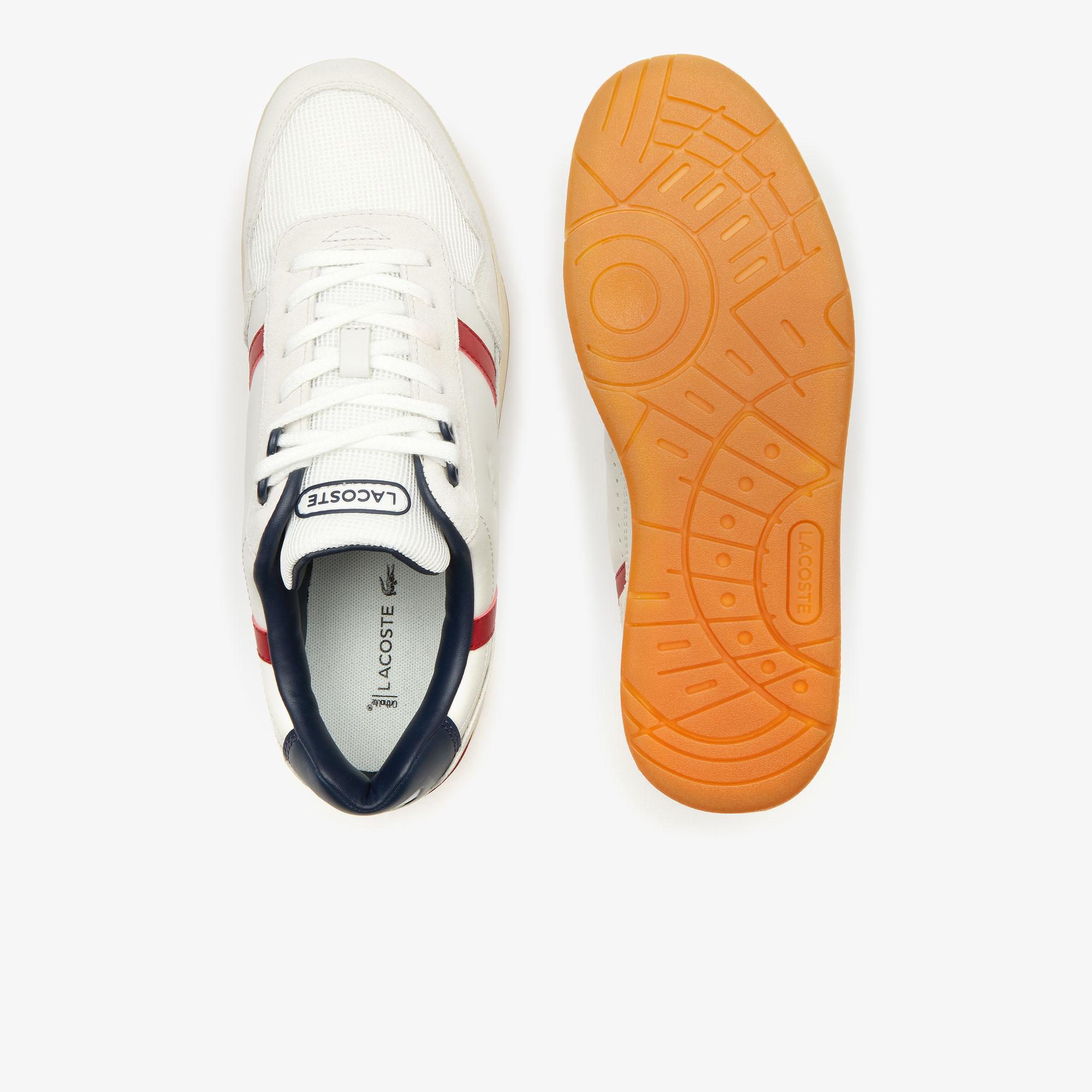 Lacoste Lacoste T-Clip 120 2 Us Sma Erkek Beyaz - Lacivert - Kırmızı Deri Sneaker. 5