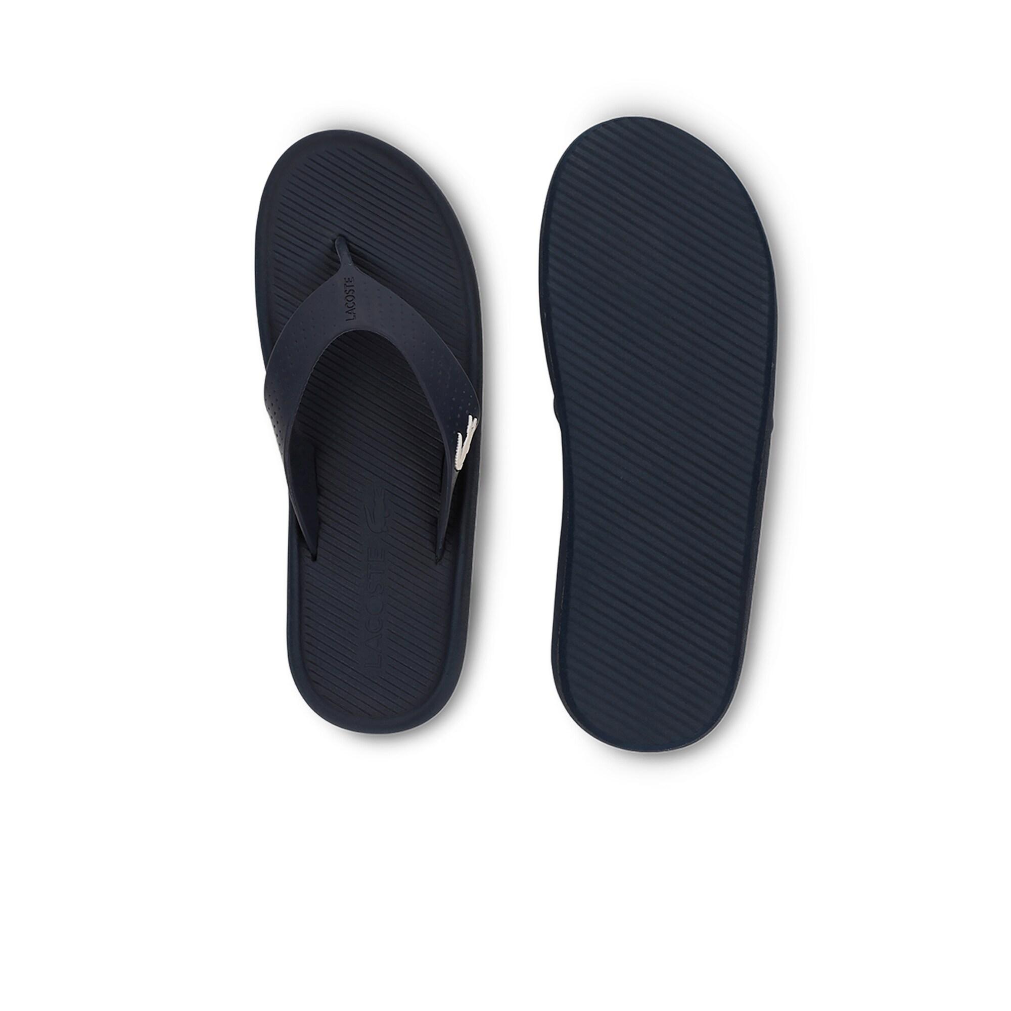 Lacoste Croco Sandal 219 1 Cma Erkek Lacivert - Beyaz Terlik. 5