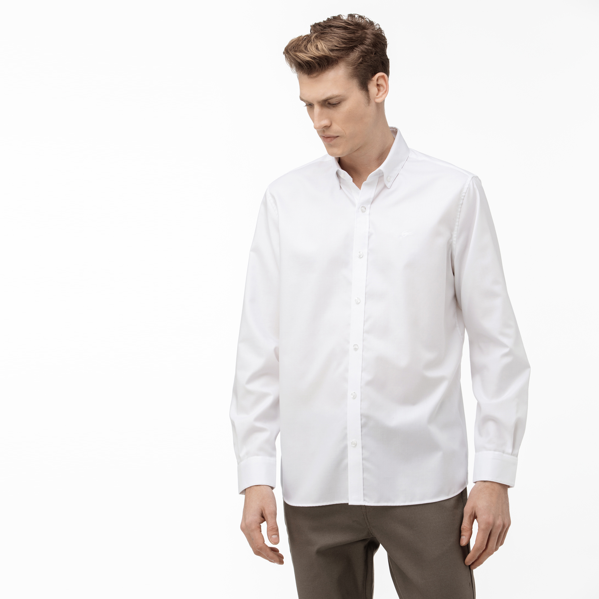 Lacoste Erkek Regular Fit Beyaz Gömlek. 1