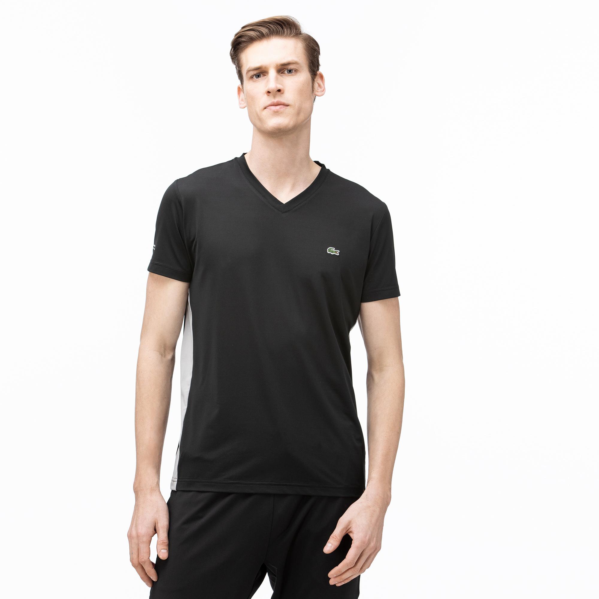 Lacoste Lacoste Erkek V Yaka Siyah T-Shirt. 1