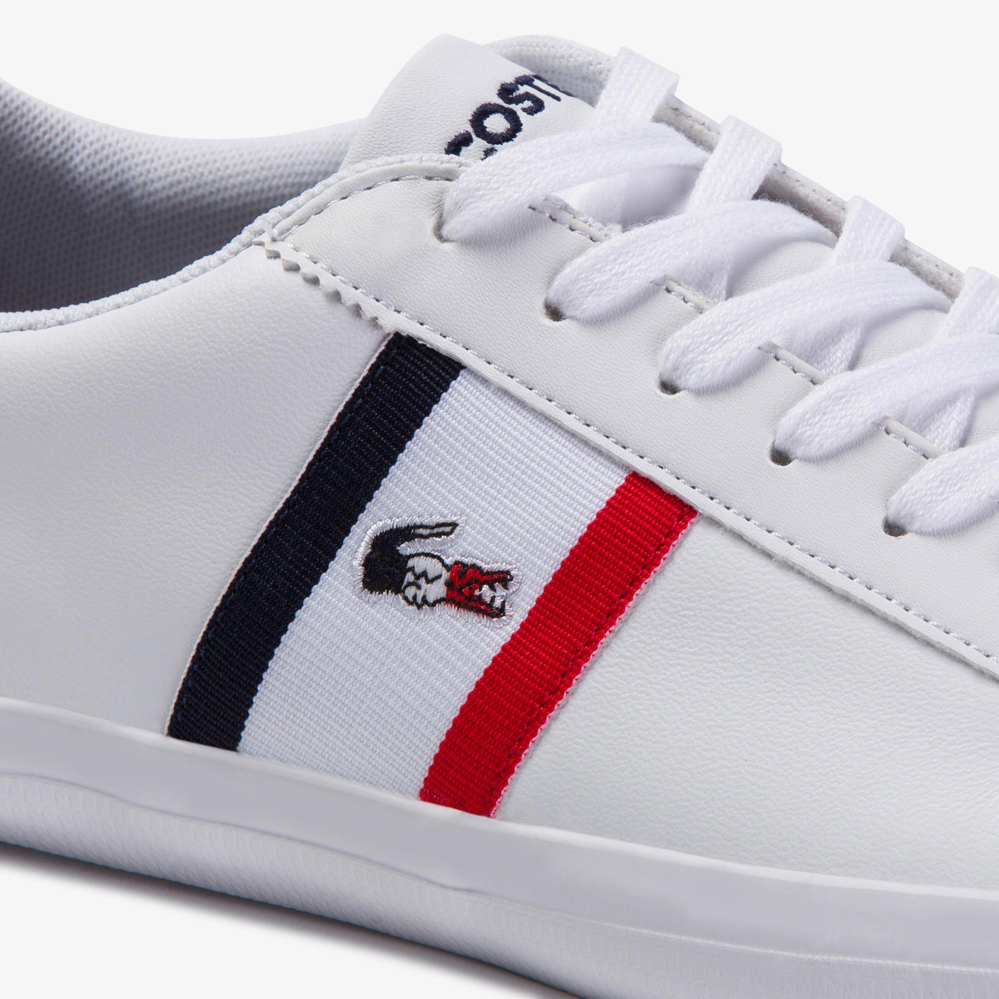 Lacoste Lerond Tri1 Cma Erkek Beyaz - Lacivert - Kırmızı Deri Ayakkabı. 7