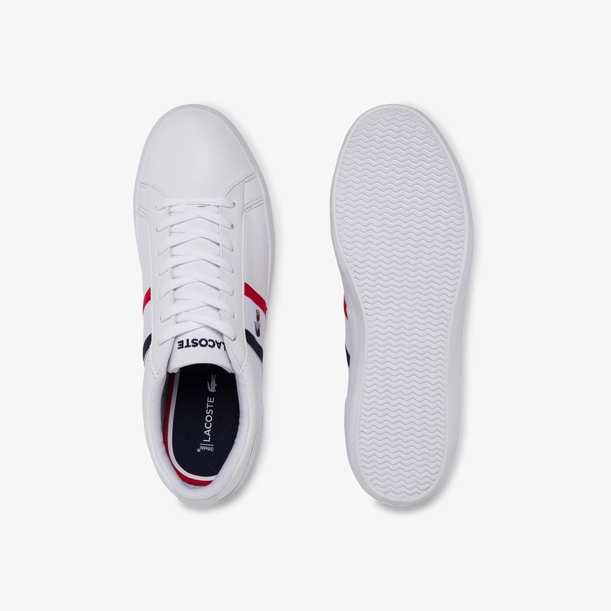 Lacoste Lerond Tri1 Cma Erkek Beyaz - Lacivert - Kırmızı Deri Ayakkabı. 4