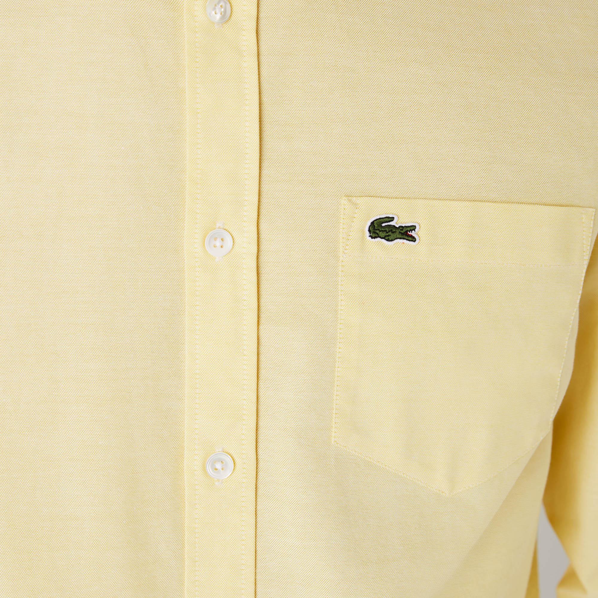 Lacoste Erkek Regular Fit Sarı Gömlek. 6