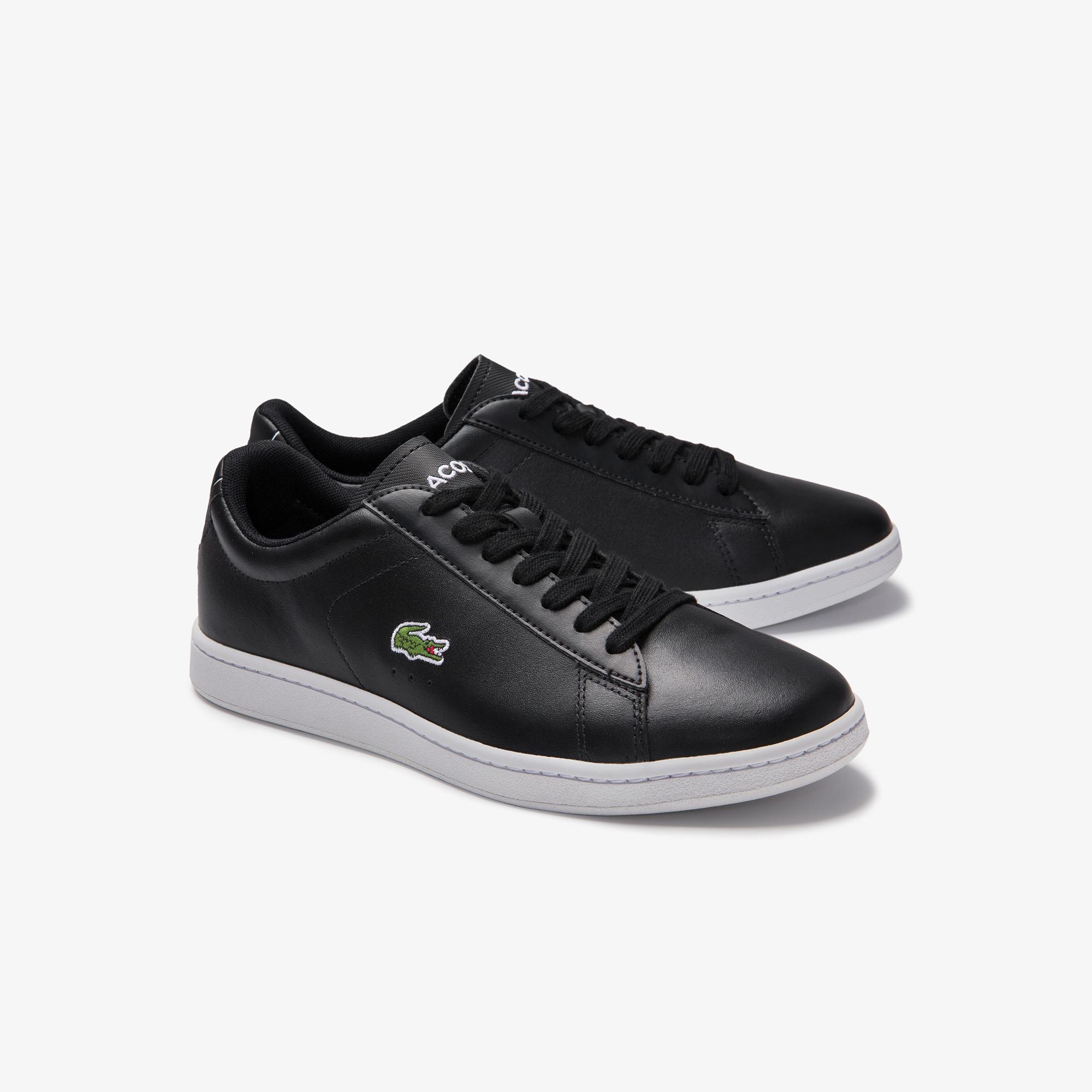Lacoste Carnaby Evo 0120 5 Sfa Kadın Deri Siyah - Beyaz Sneaker. 1