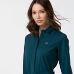 Lacoste Kadın Gömlek Yaka Truvakar Kollu Yeşil Elbise