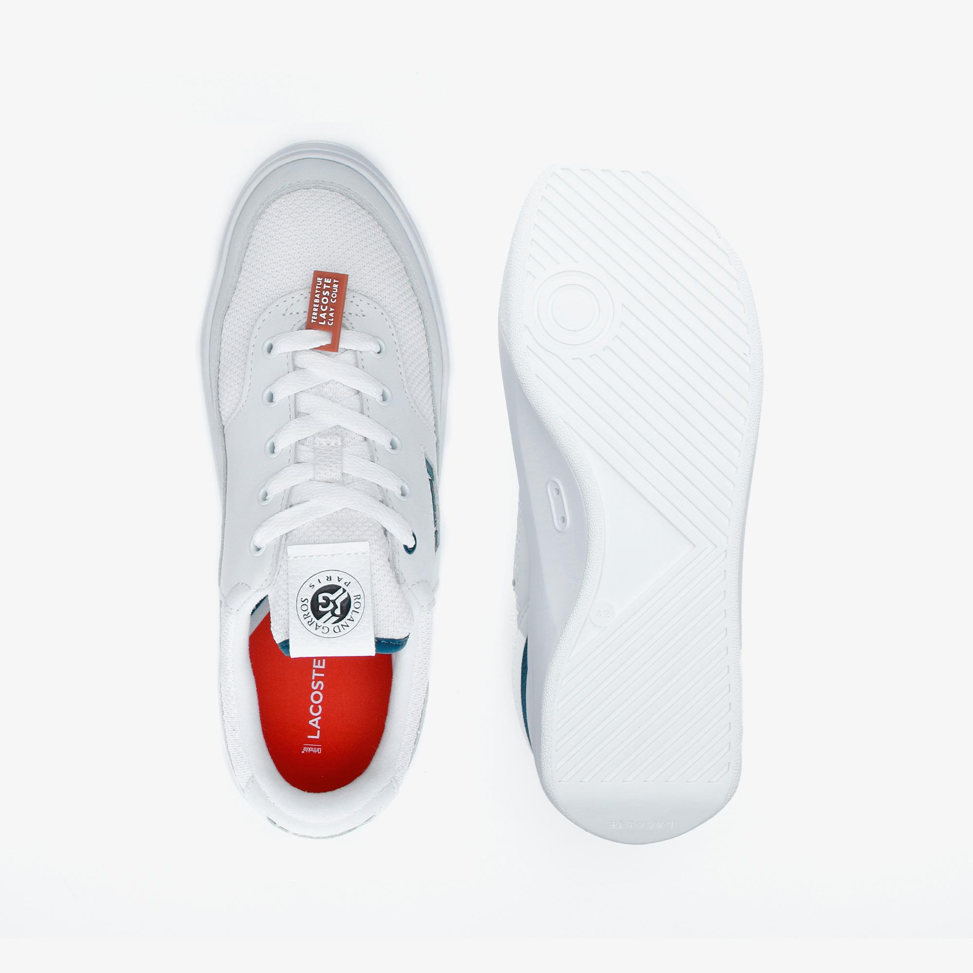 Lacoste G80 Rg 120 1 Sfa Wht/Dk Grn Kadın Beyaz - Koyu Yeşil Deri Sneaker. 5