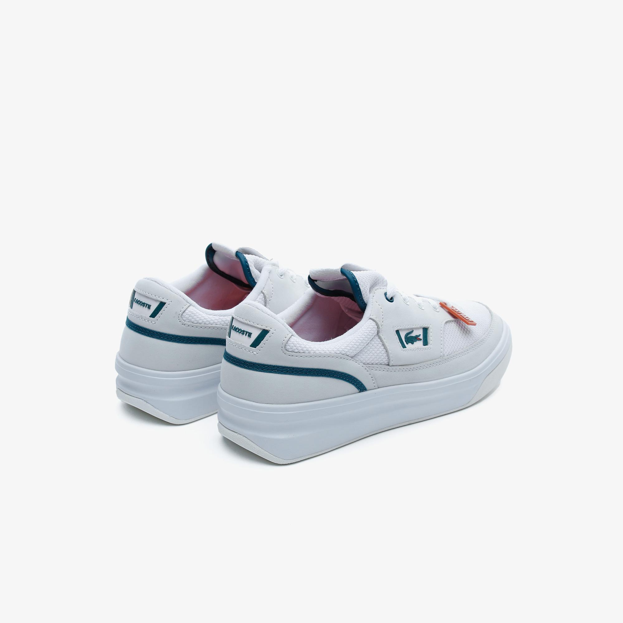 Lacoste G80 Rg 120 1 Sfa Wht/Dk Grn Kadın Beyaz - Koyu Yeşil Deri Sneaker. 4