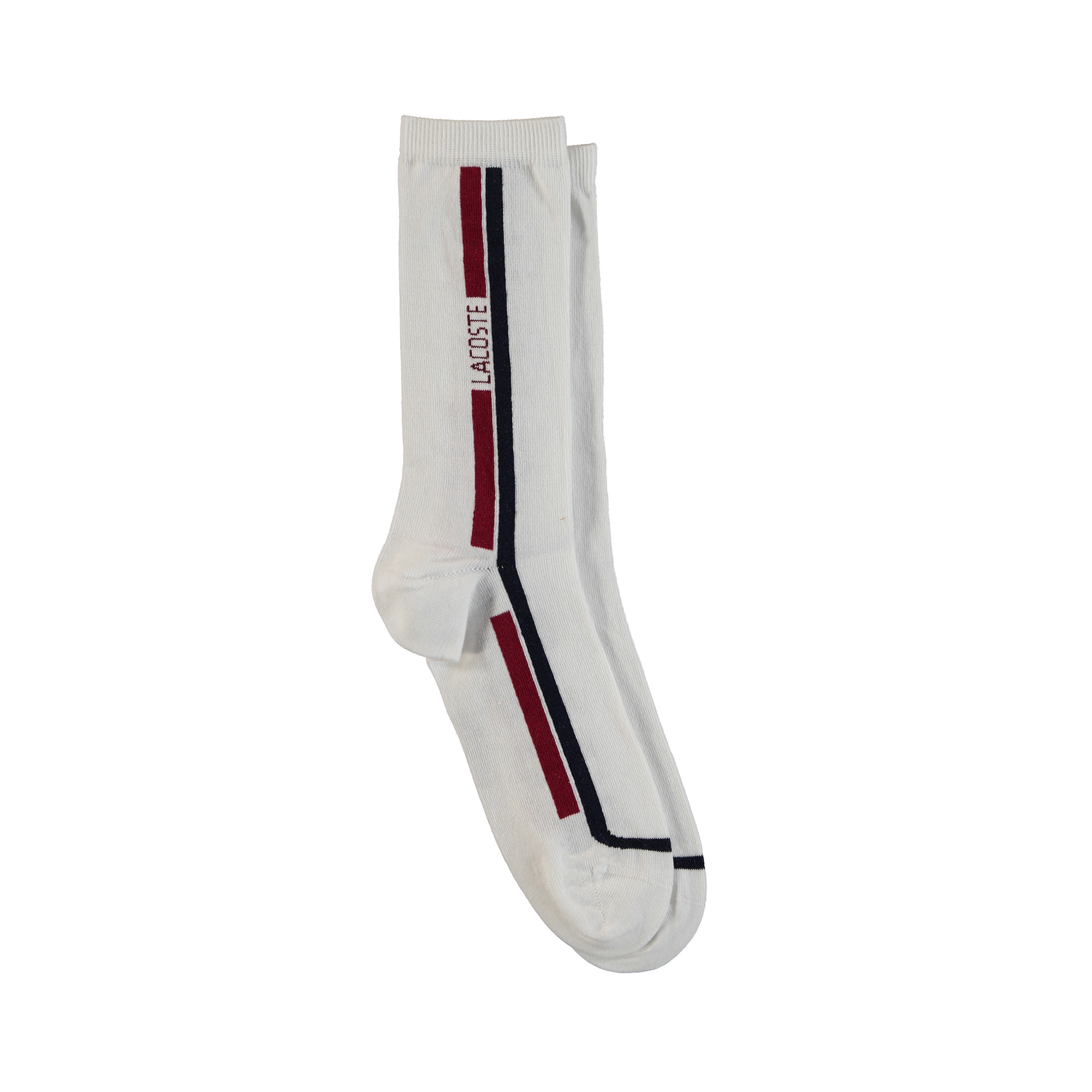 Lacoste Unisex Uzun Baskılı Beyaz Çorap. 1