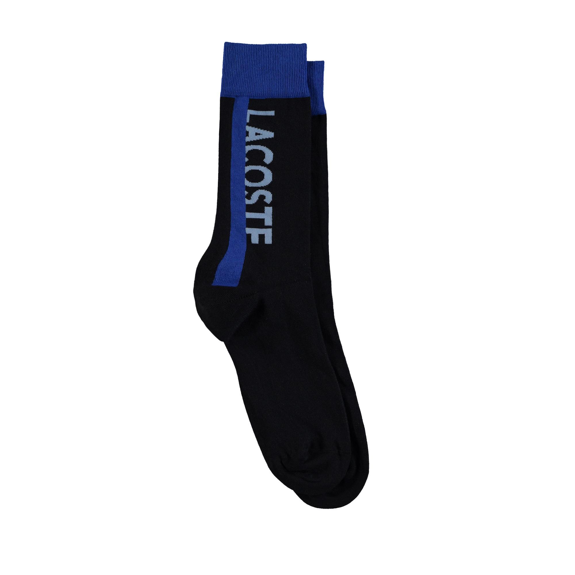 Lacoste Unisex Uzun Baskılı Lacivert Çorap. 2