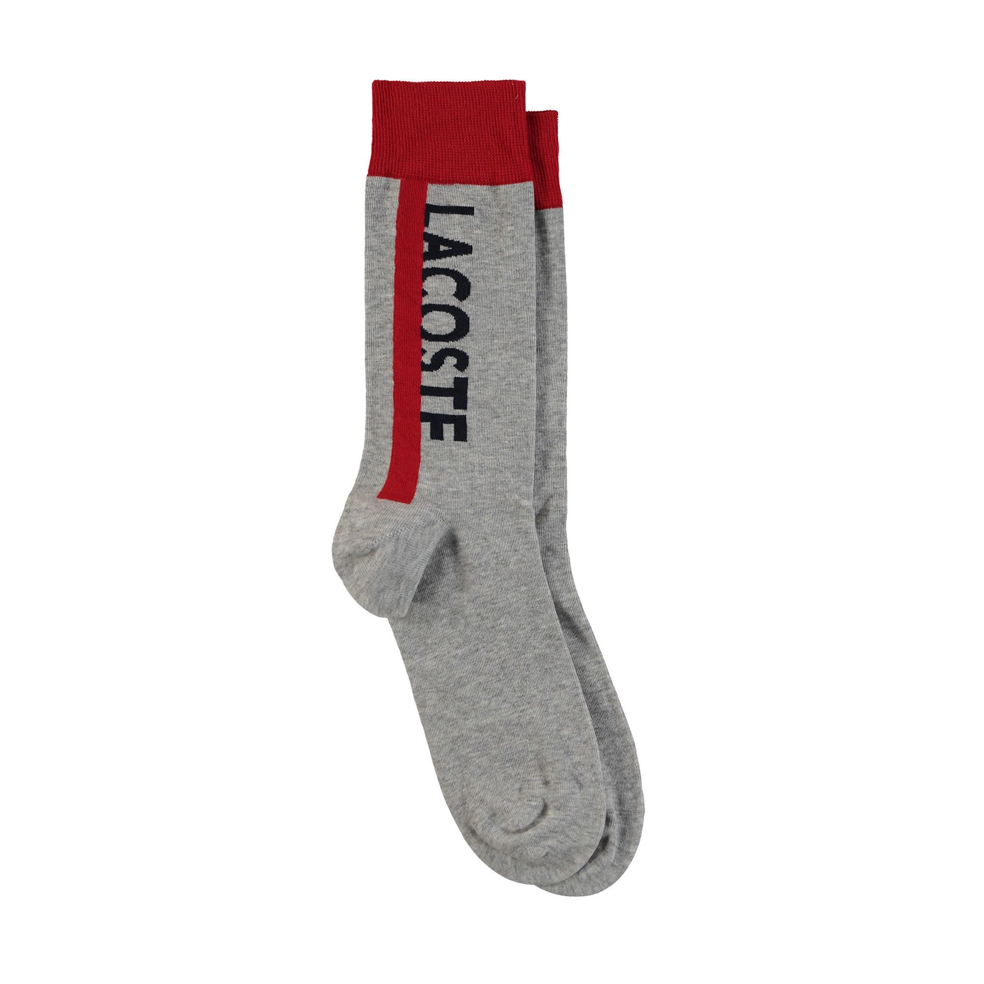 Lacoste Unisex Uzun Baskılı Gri Çorap. 1