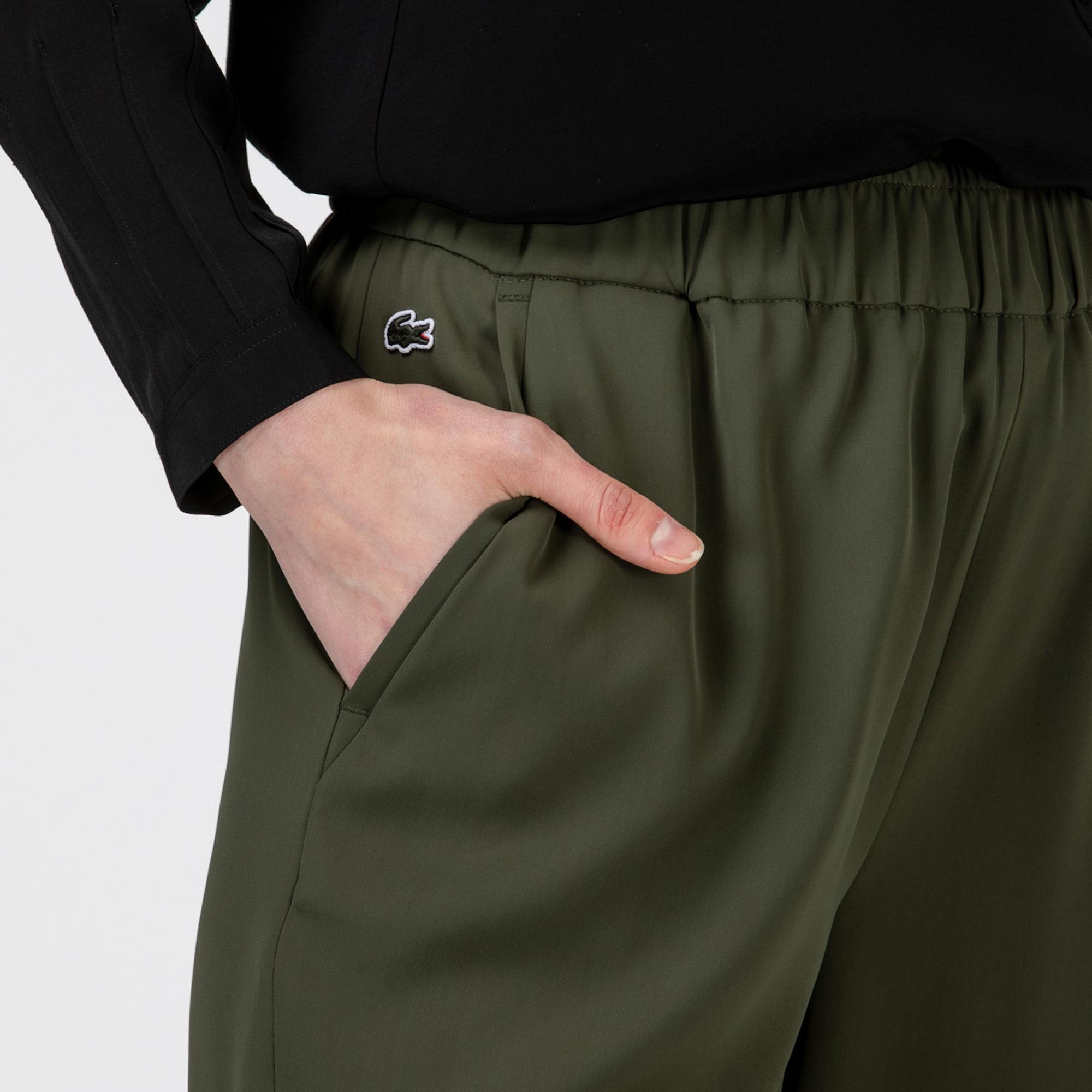 Lacoste Kadın Tapered Fit Koyu Yeşil Pantolon. 1