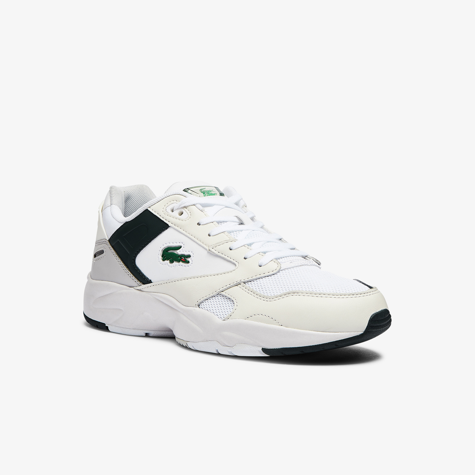 Lacoste Storm 96 Lo 0721 1 Sma Erkek Beyaz - Koyu Yeşil Sneaker. 3