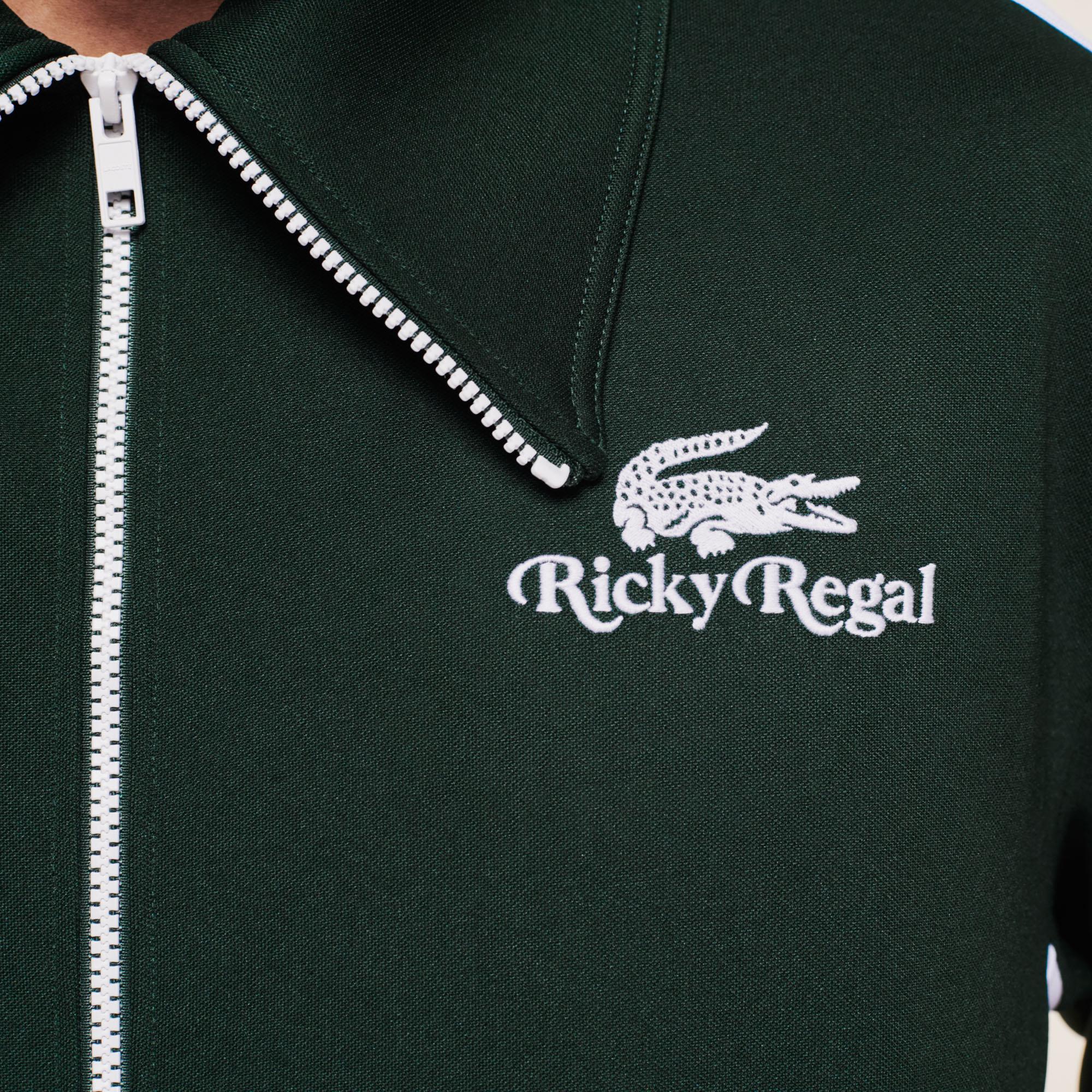 Lacoste x Ricky Regal Unisex Fermuarlı Yeşil Sweatshirt. 5