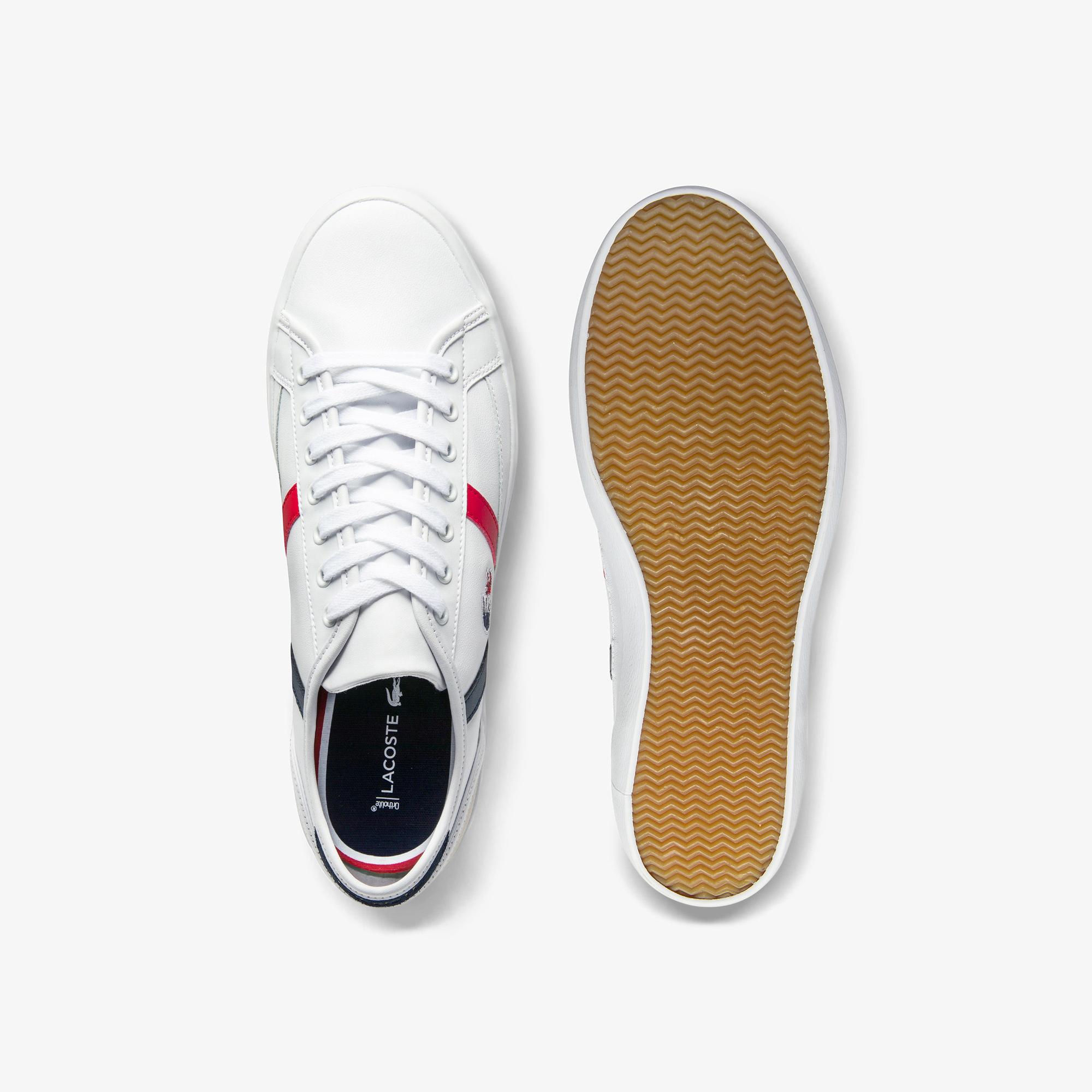 Lacoste Sideline Tri1 Cma Erkek Beyaz - Lacivert - Kırmızı Sneaker. 7