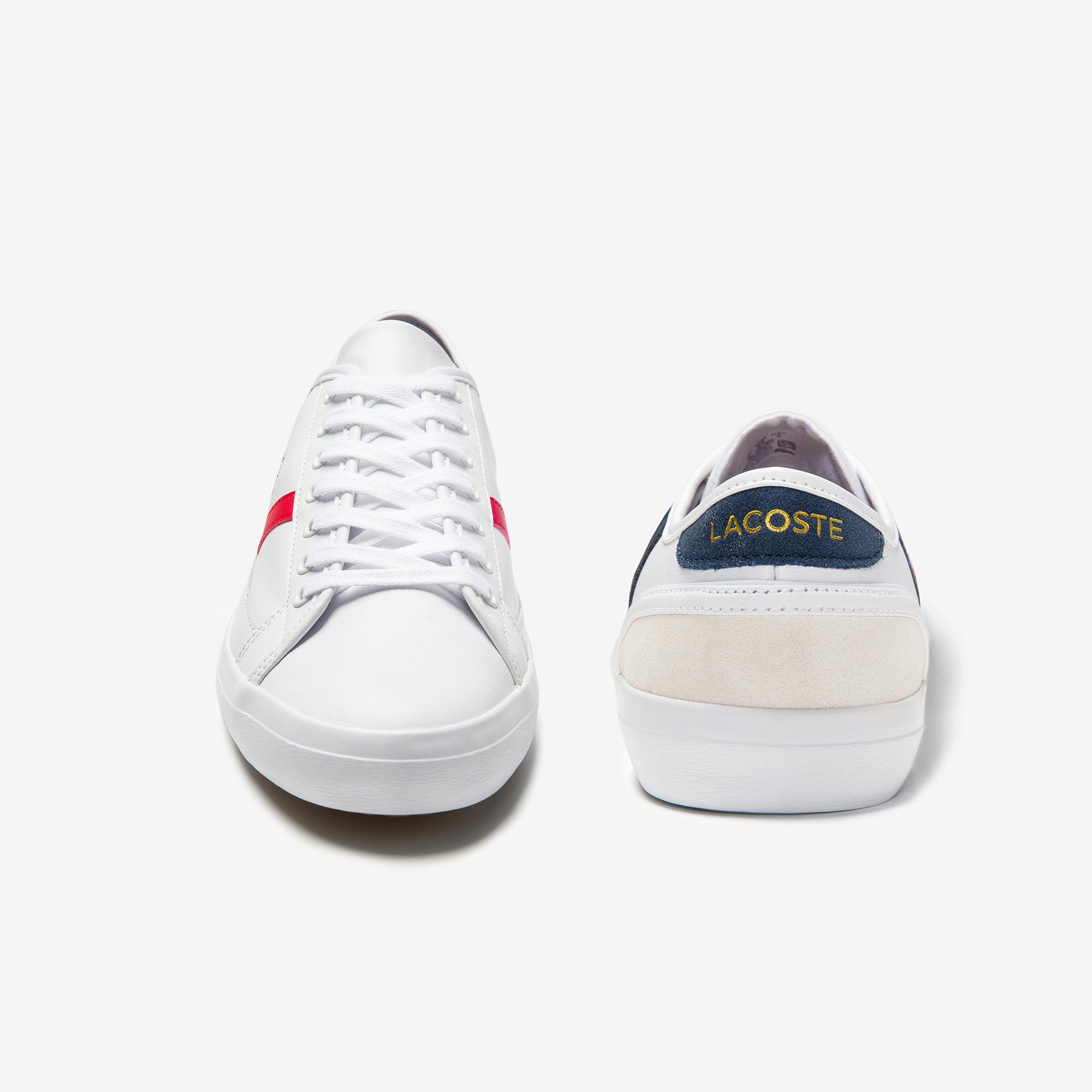 Lacoste Sideline Tri1 Cma Erkek Beyaz - Lacivert - Kırmızı Sneaker. 6