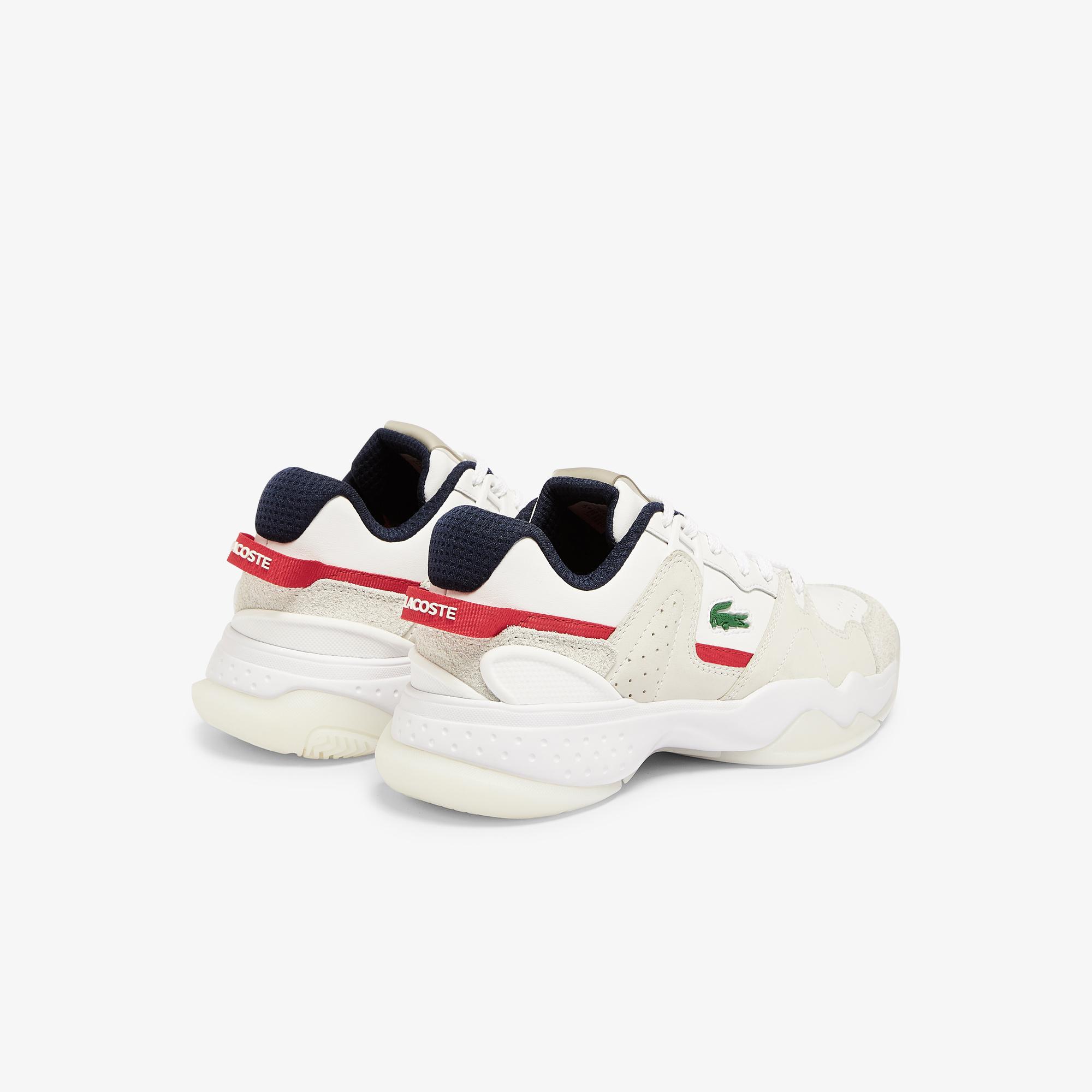 Lacoste T-Point 0721 1 G Sfa Kadın Deri Beyaz - Lacivert - Kırmızı Sneaker. 4