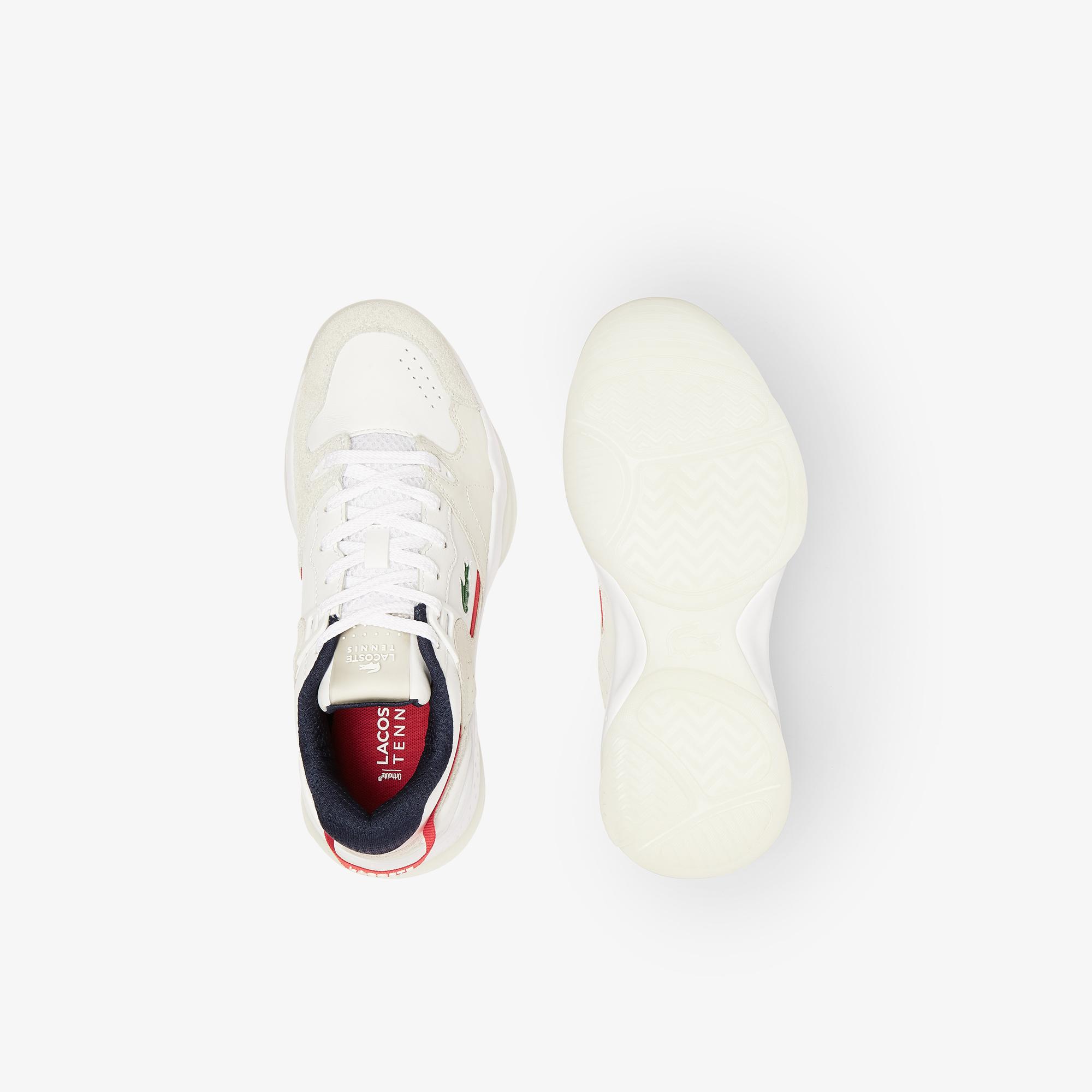 Lacoste T-Point 0721 1 G Sfa Kadın Deri Beyaz - Lacivert - Kırmızı Sneaker. 5