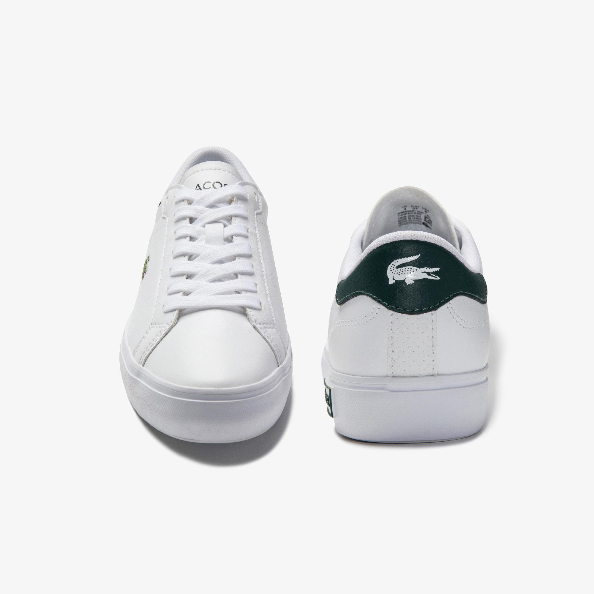 Lacoste Powercourt 0520 1 Sfa Kadın Beyaz - Koyu Yeşil Sneaker. 6