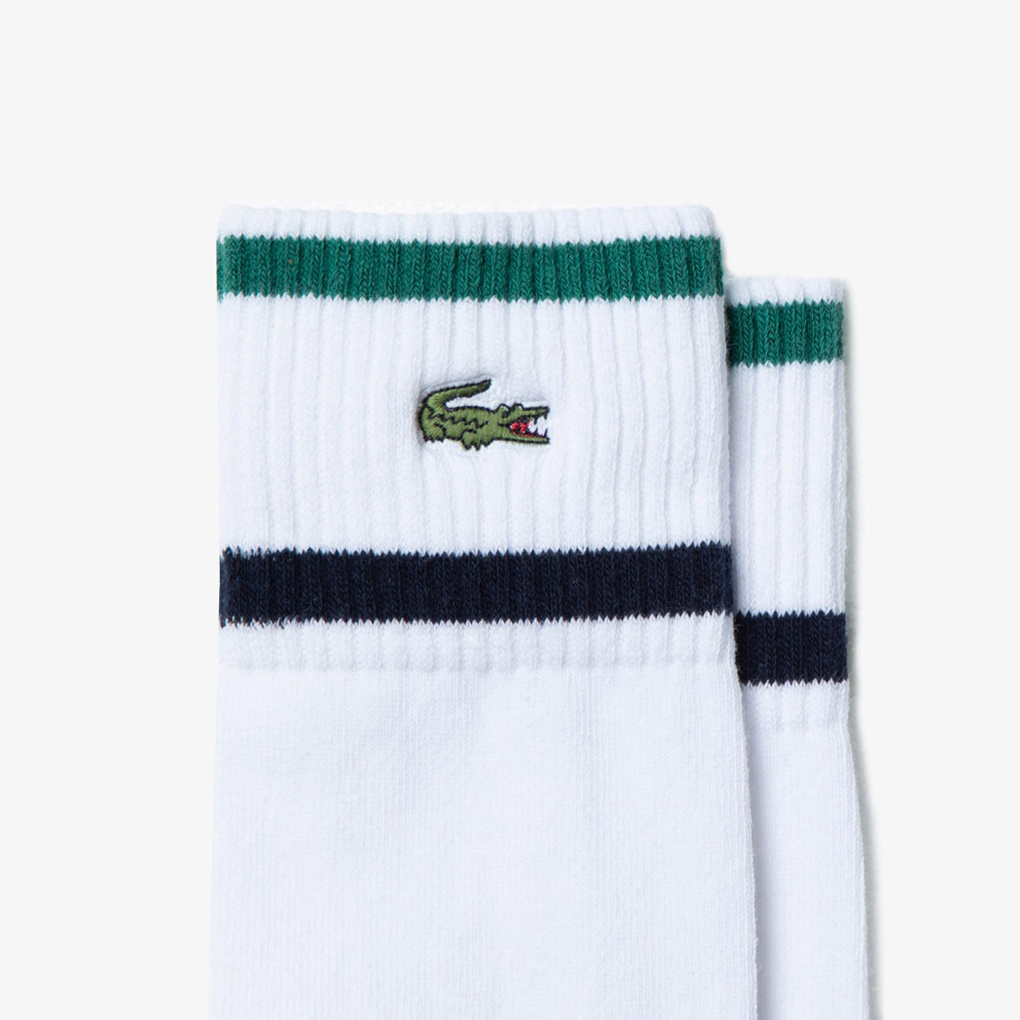 Lacoste Sport Roland Garros Unisex Uzun Beyaz Çorap. 3