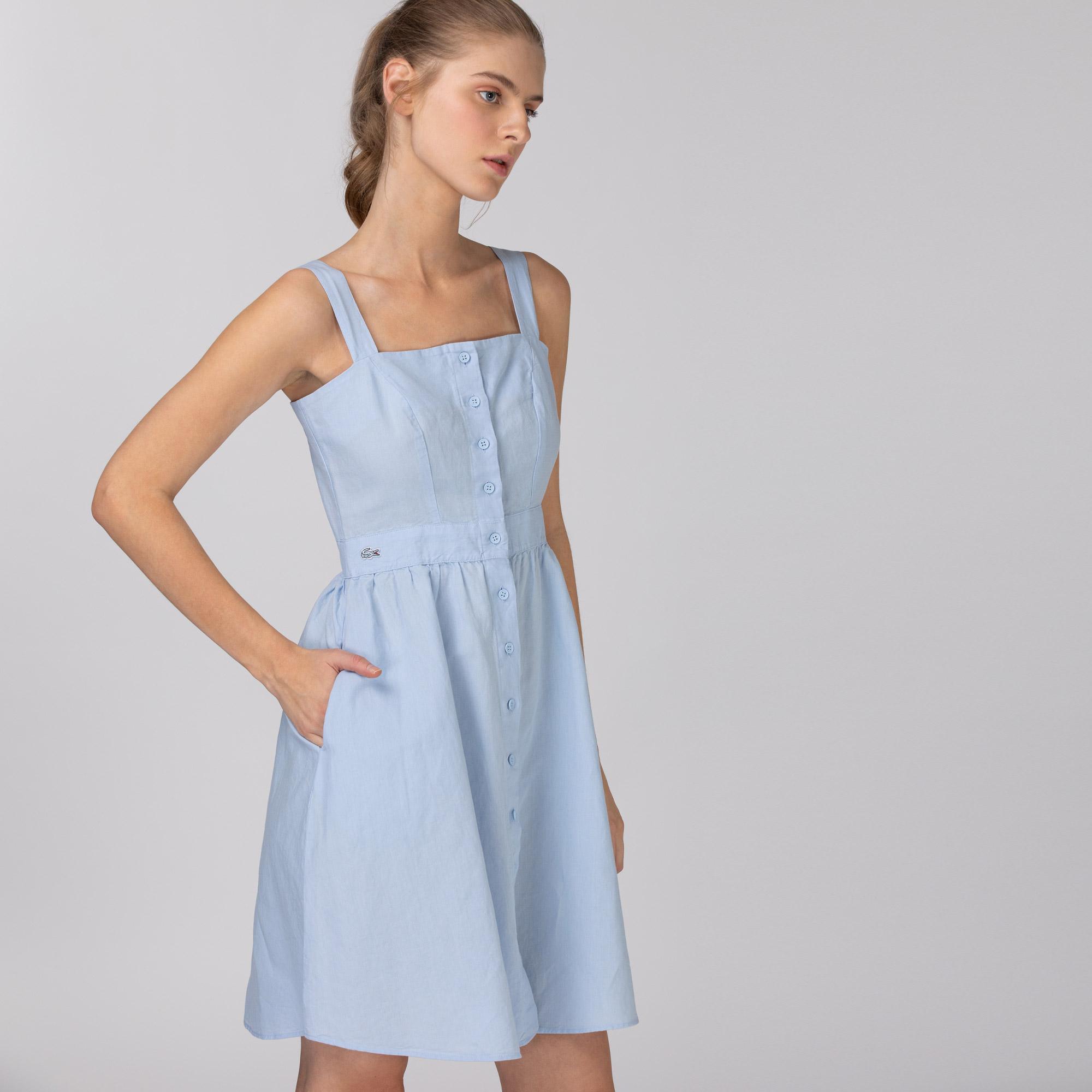 Lacoste Kadın Askılı Açık Mavi Elbise. 4