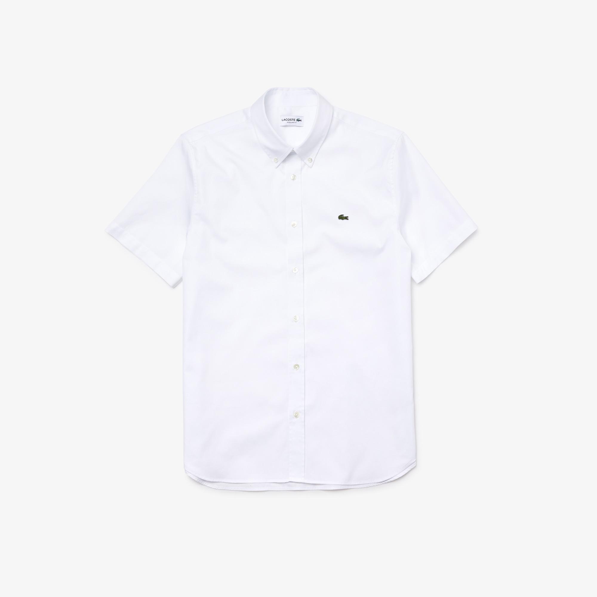 Lacoste Erkek Regular Fit Kısa Kollu Beyaz Gömlek. 6