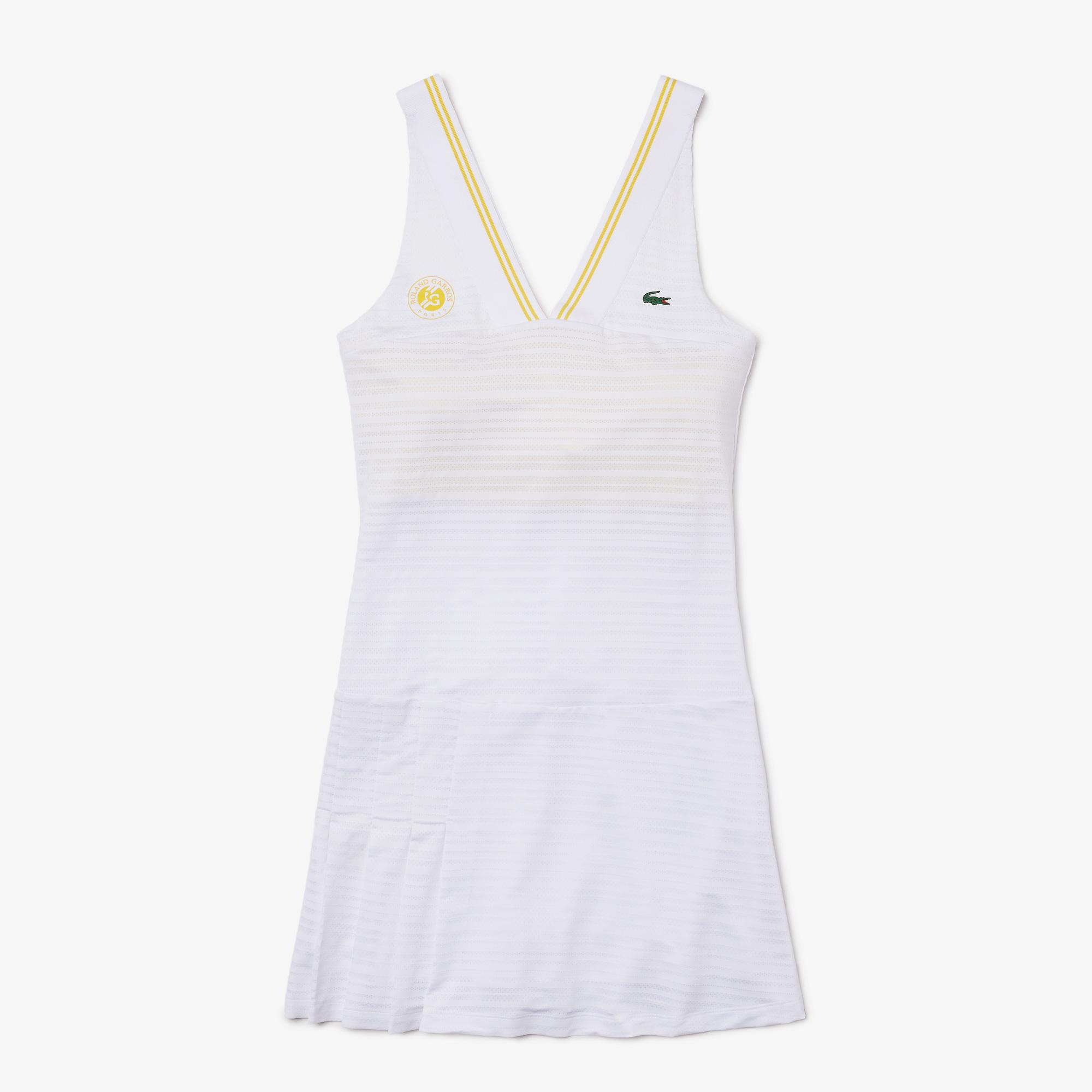 Lacoste Sport Roland Garros Kadın Kolsuz Beyaz Elbise. 6