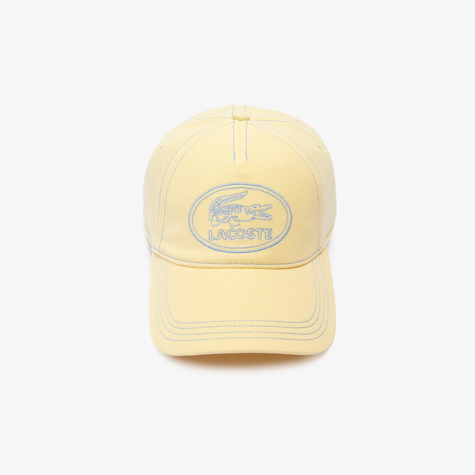 Lacoste Erkek Nakışlı Sarı Şapka. 4
