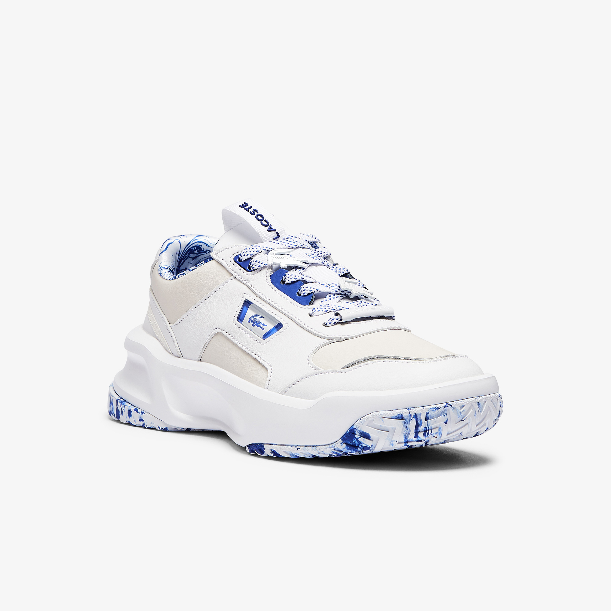 Lacoste Ace Lift 1121 1 Sfa Kadın Deri Beyaz - Mavi Sneaker. 1