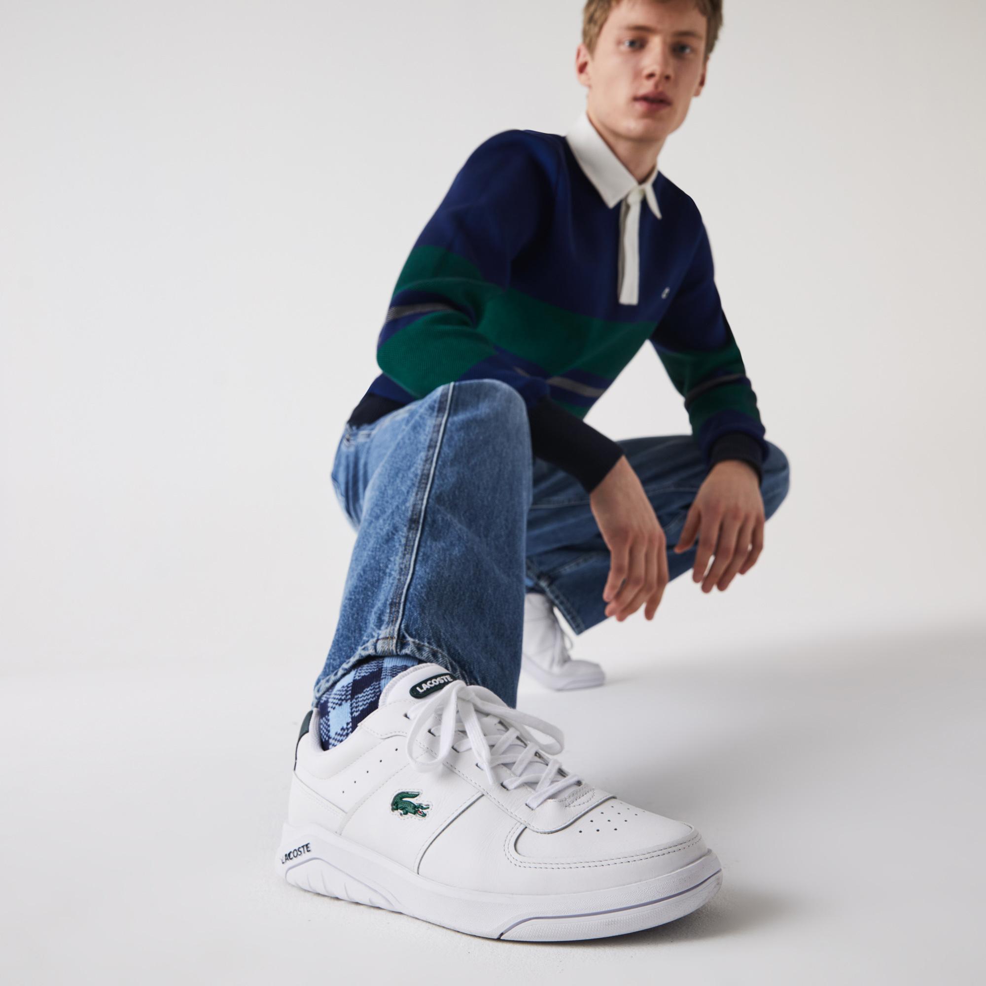 Lacoste Game Advance Luxe07213Sma Erkek Beyaz - Koyu Yeşil Sneaker. 4