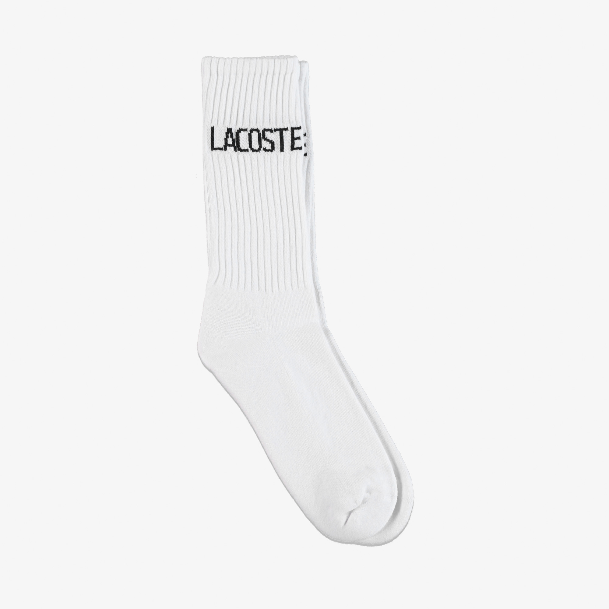 Lacoste Unisex Baskılı Beyaz Uzun Çorap. 2