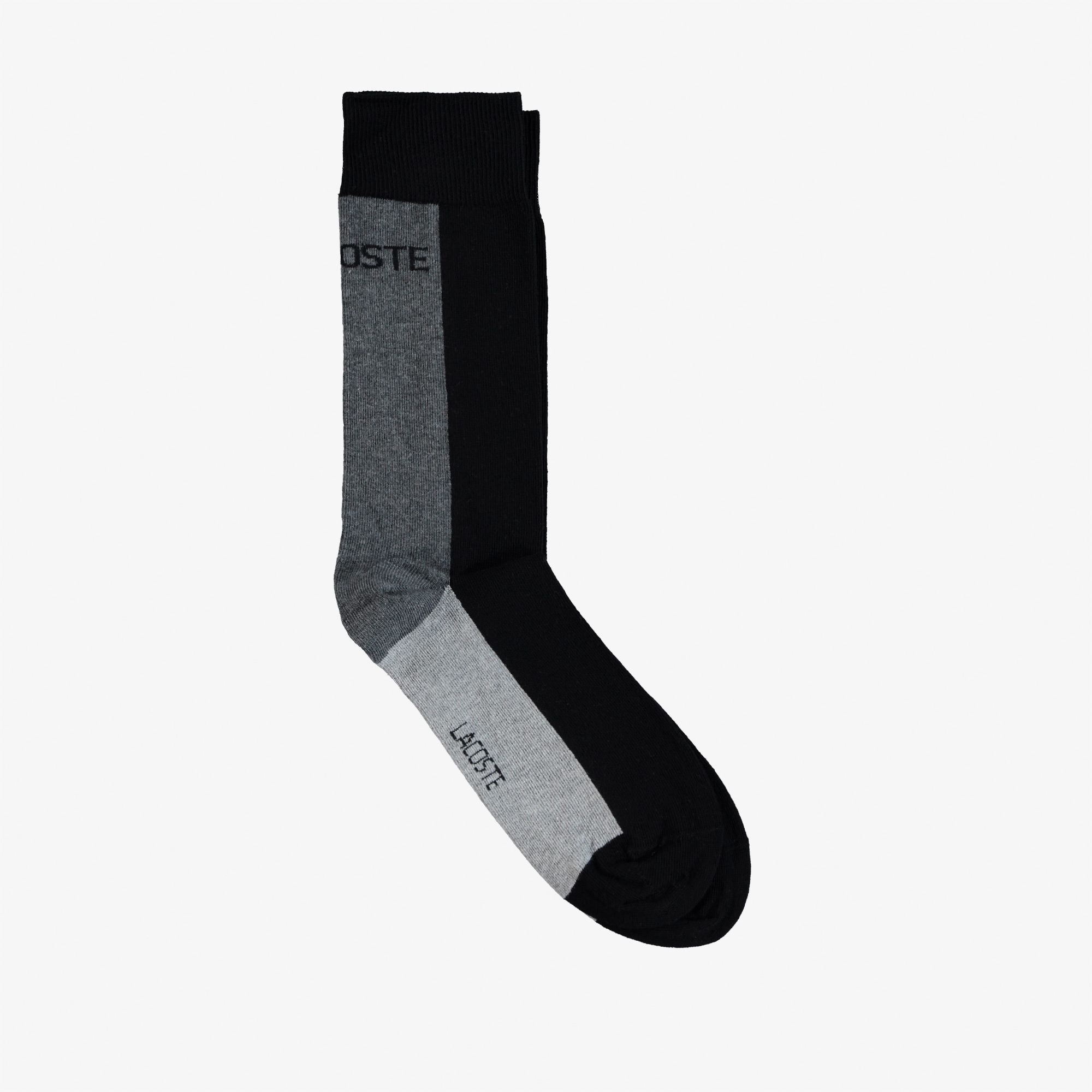 Lacoste Erkek Uzun Renk Bloklu Siyah Çorap. 2